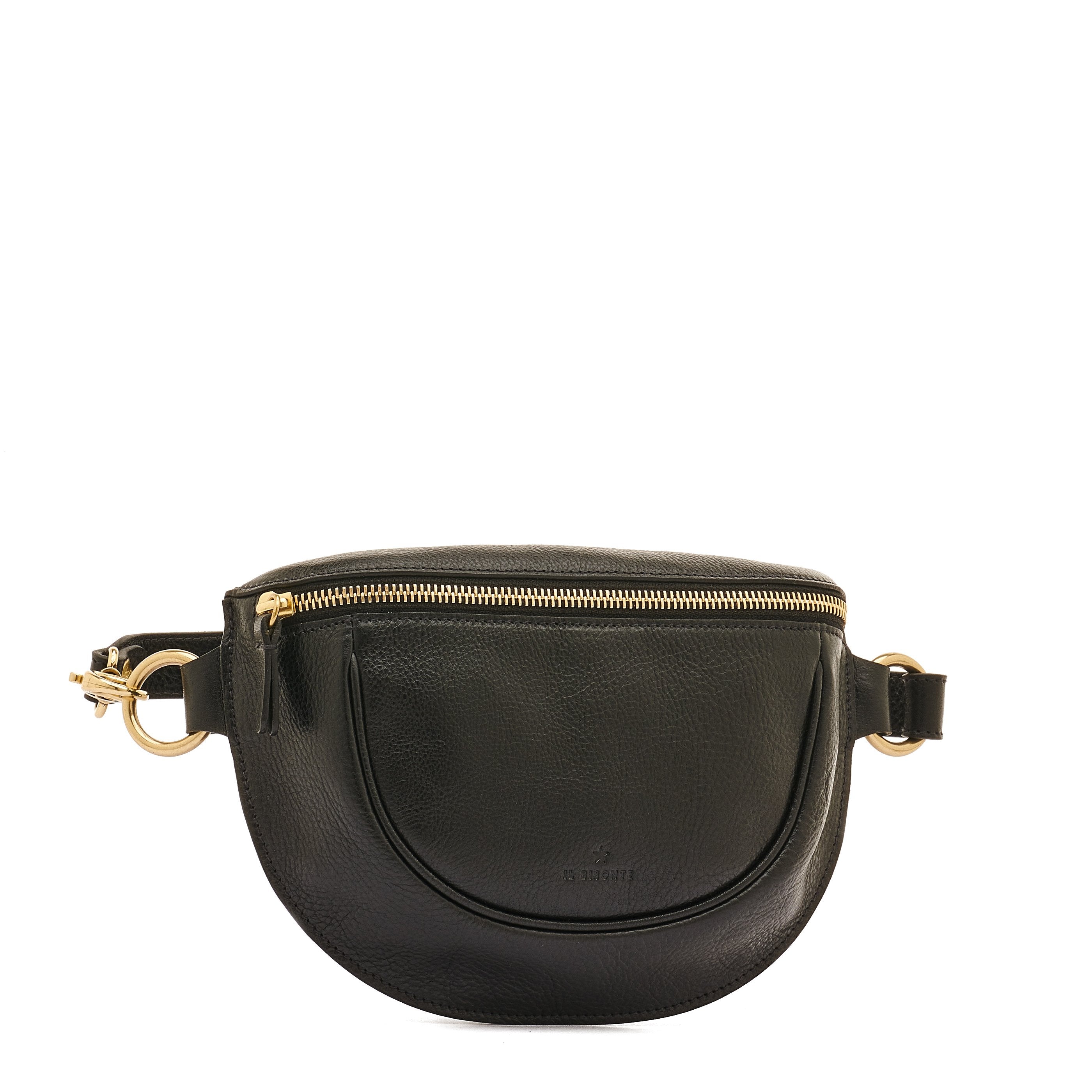Il Bisonte Oliveta Gürteltasche Vollleder Schwarz