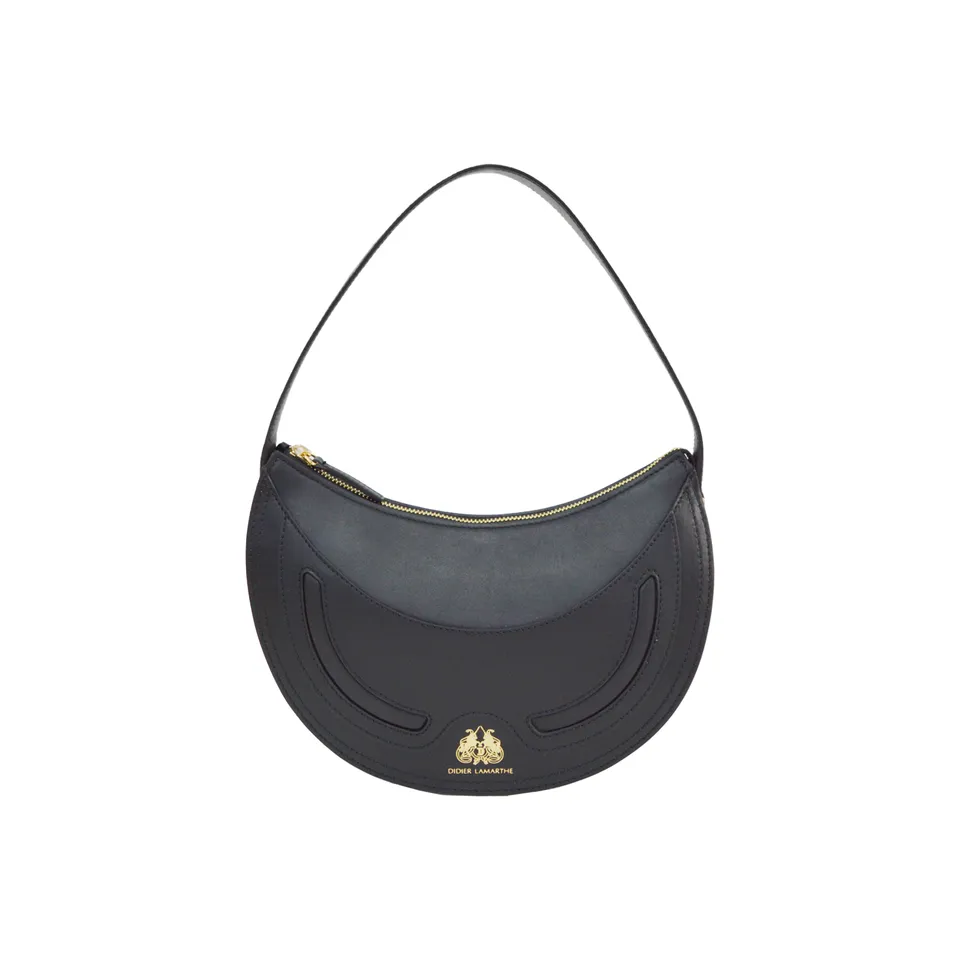Lamarthe Excellence Umhängetasche Schwarz Rindsleder