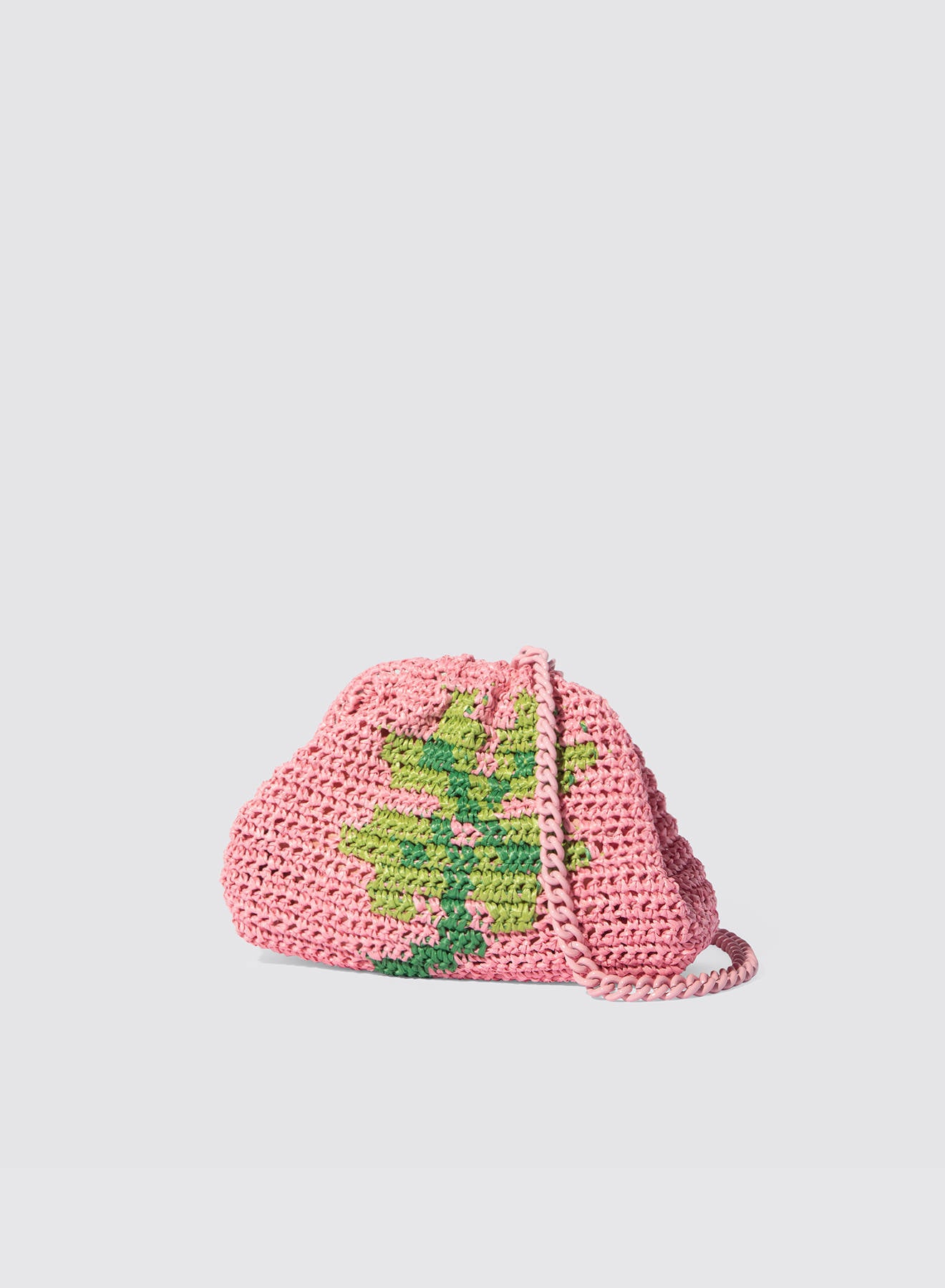 Maria la Rosa Clover Mini Bag Crochet Clutch Natural Kleeblatt