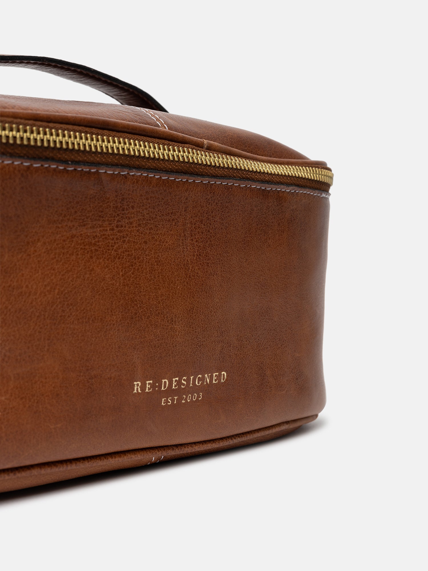 RE:DESIGNED Helga Big Kulturtasche Walnut Vollleder