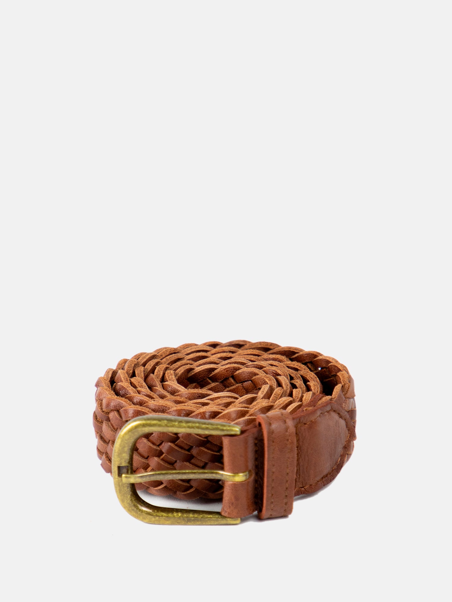 RE:DESIGNED Harper Gürtel Walnut Vollleder geflochten 3 cm