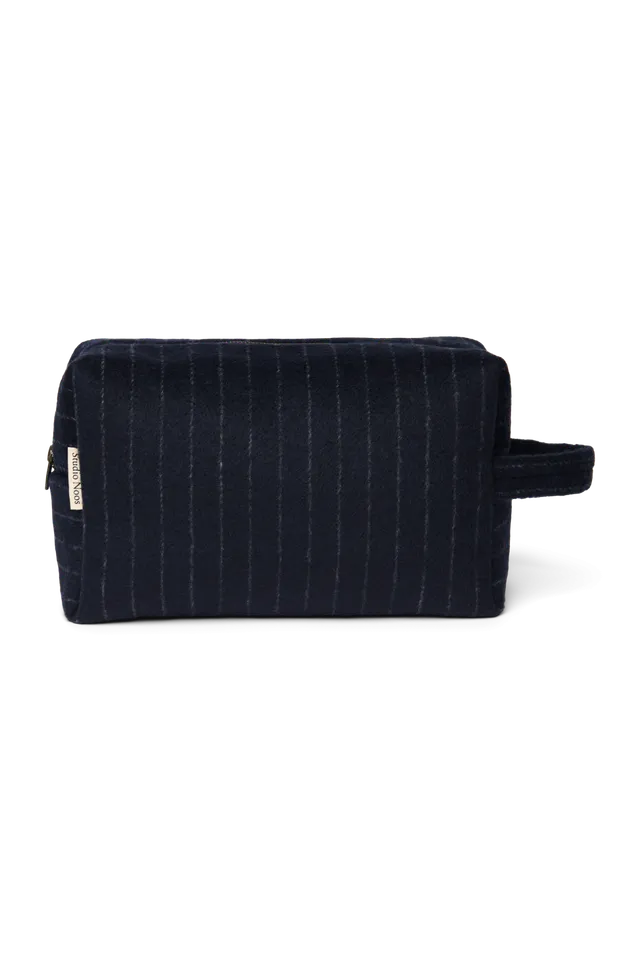 Studio Noos Flannel Chalkstripe Kulturtasche Dark Blue