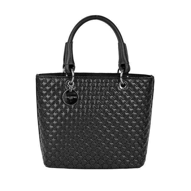 Lamarthe Mademoiselle Handtasche Schwarz Steppleder