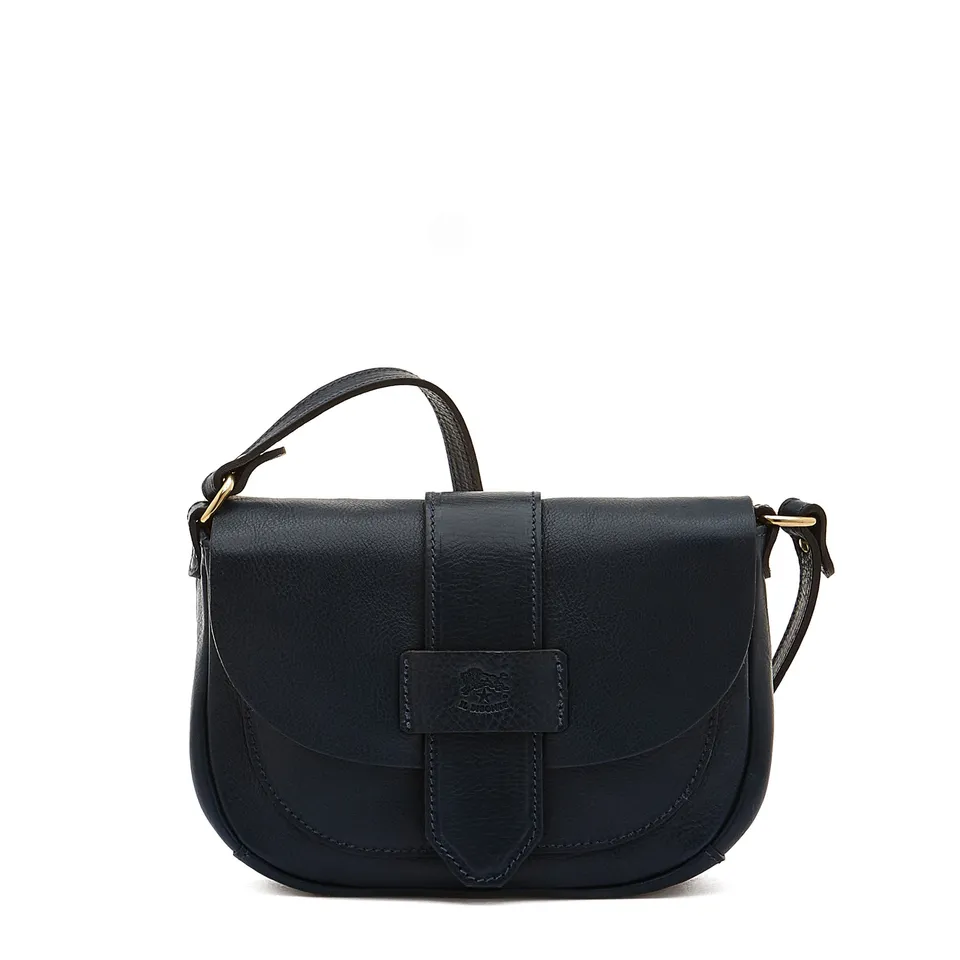 Il Bisonte Fausta Small Umhaengetasche Blau Vollleder