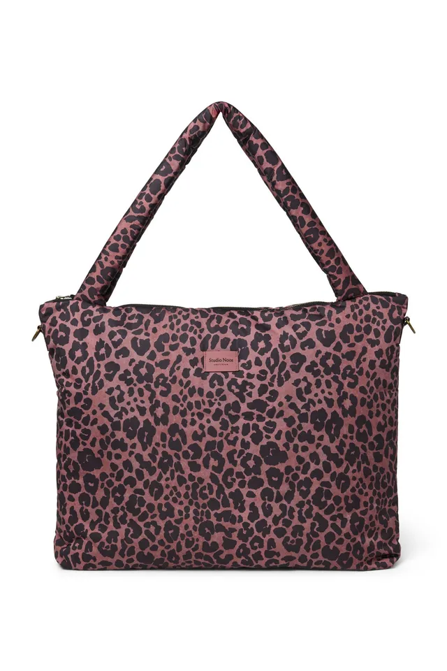 Studio Noos Puffy Diaper Bag Wickeltasche Red Leopard gesteppt
