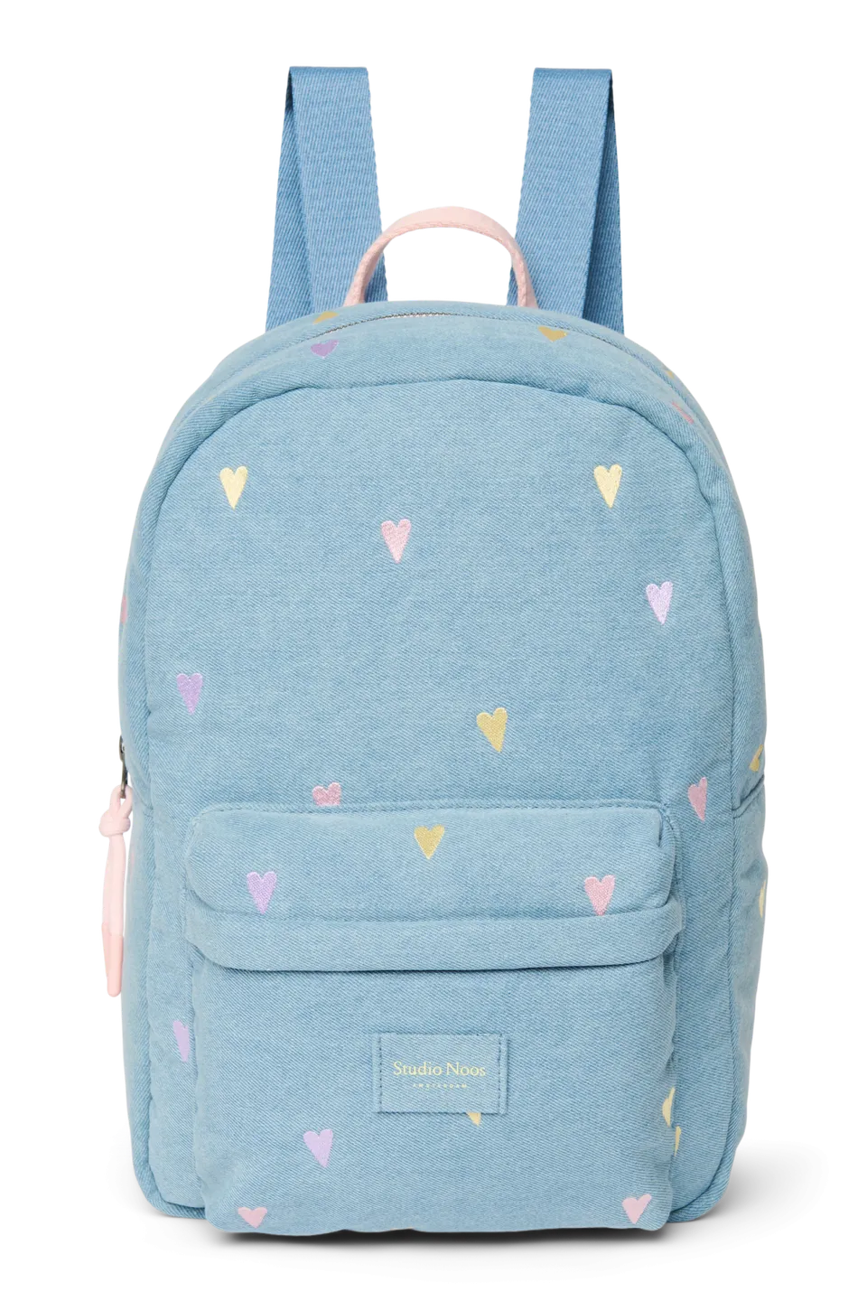 Studio Noos Denim Midi Rucksack Hellblau Herzen Kinder