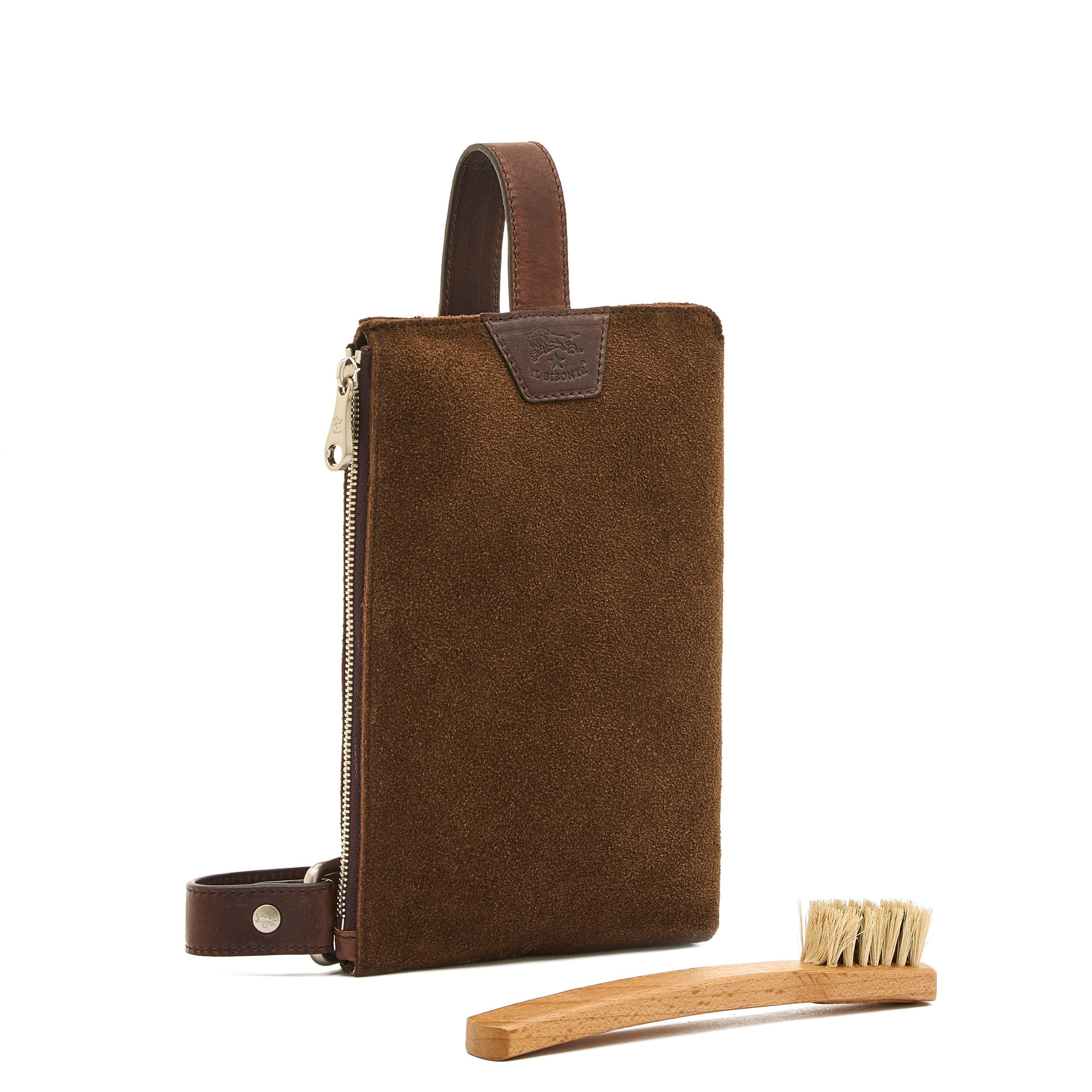 Il Bisonte Duccio Bauchtasche Veloursleder Braun