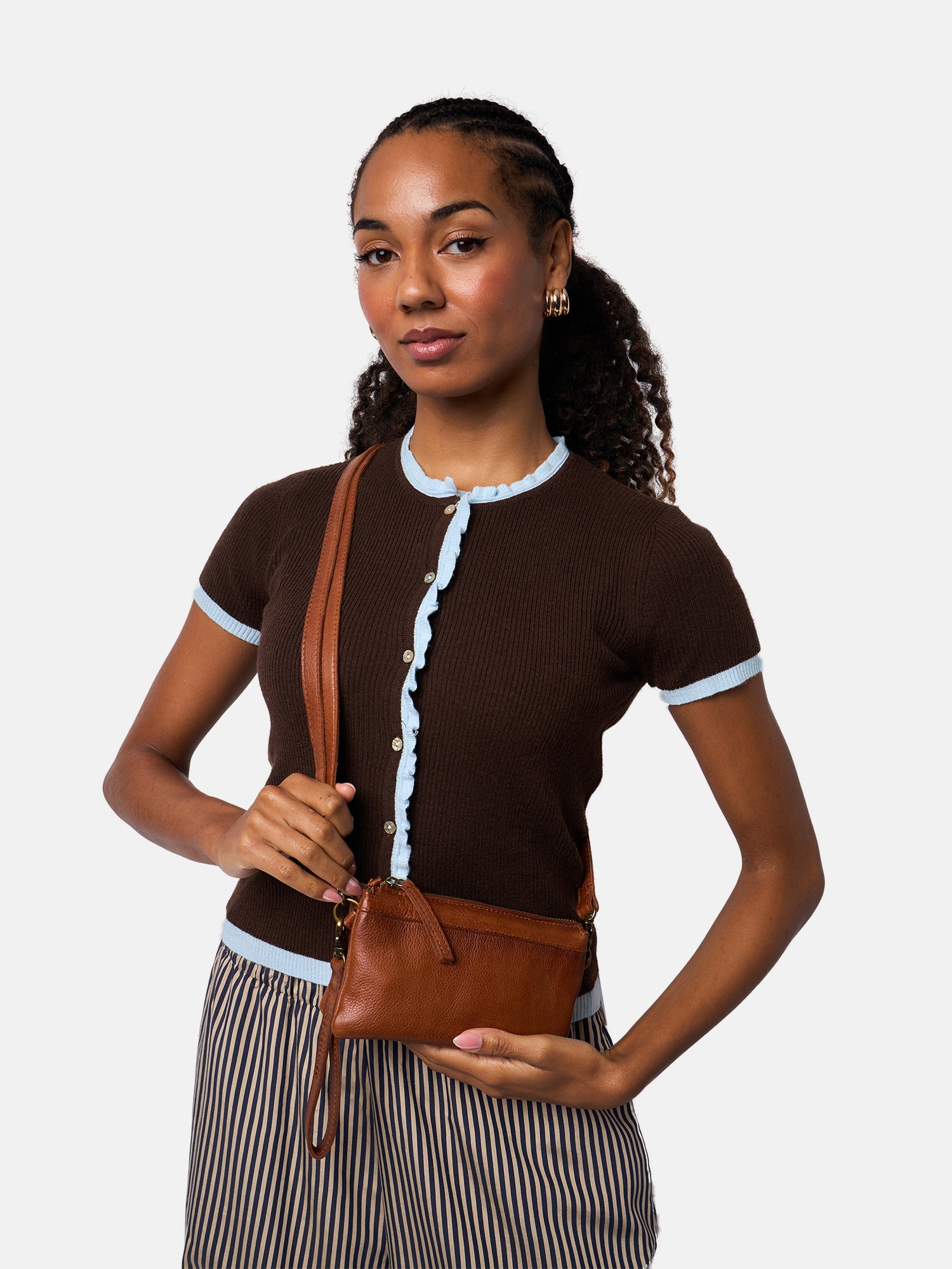RE:DESIGNED Lisa Urban Clutch Walnut Leder
