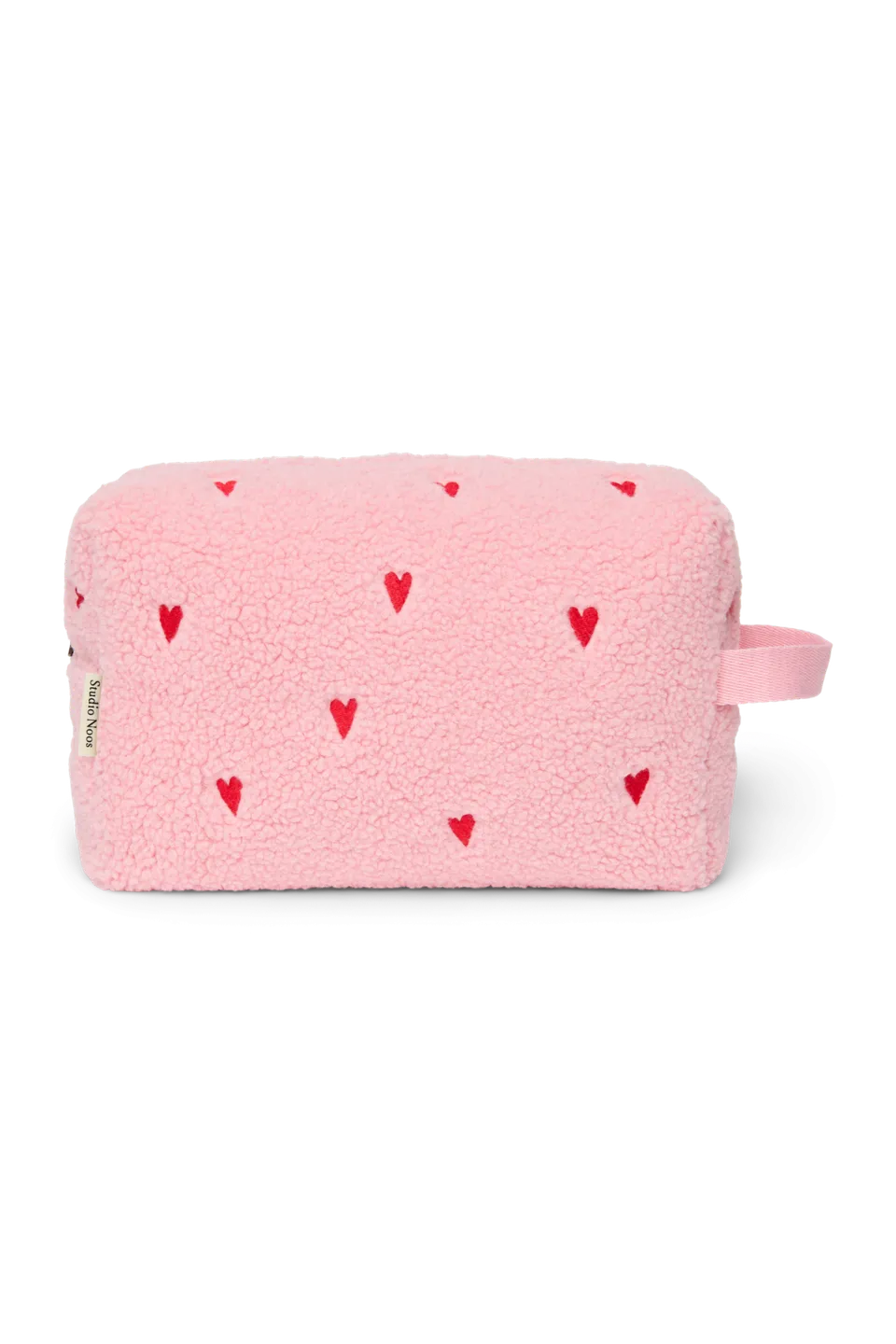 Studio Noos Teddy Toiletry Bag Kulturtasche Light Pink Hearts