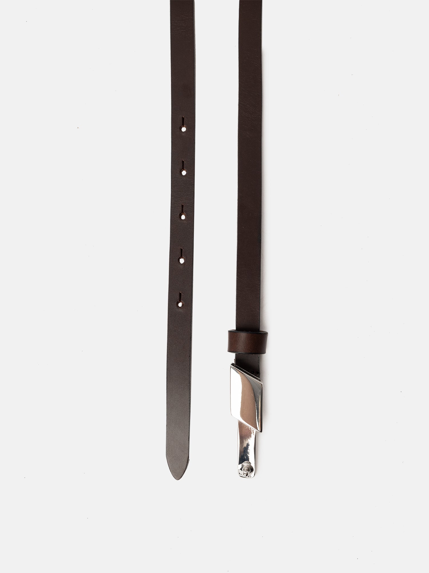 RE:DESIGNED Holly Ledergürtel Dunkelbraun 1 cm