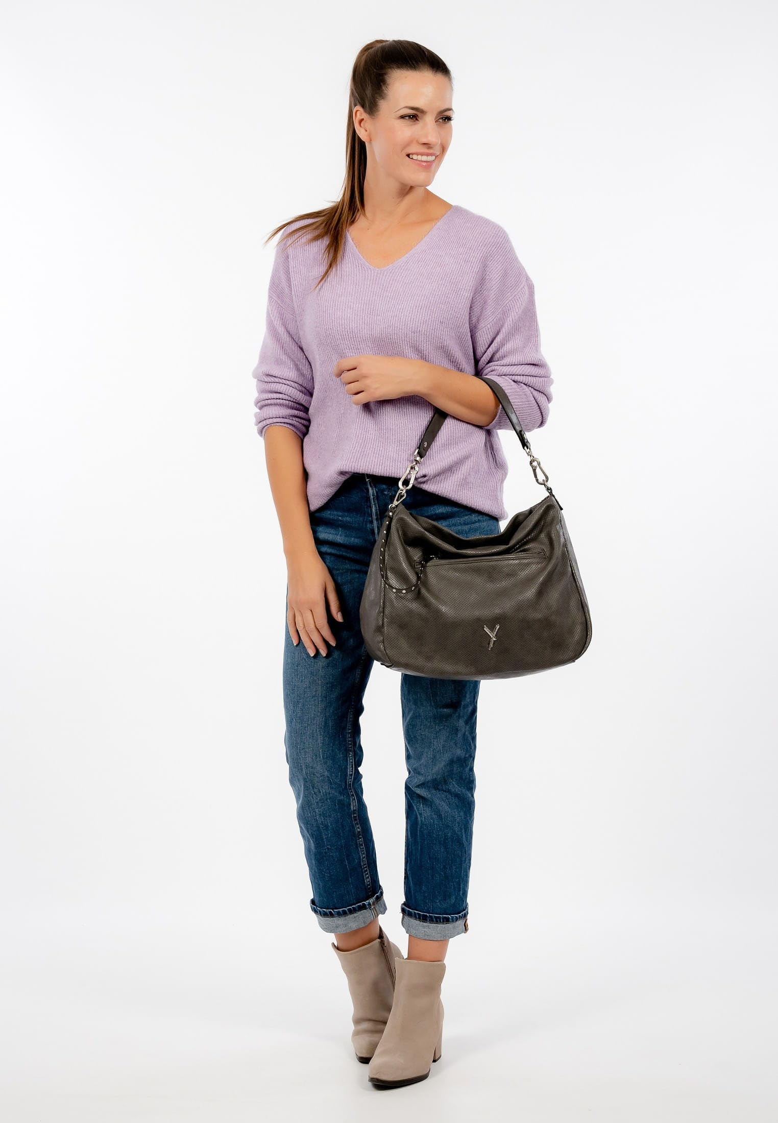 SURI FREY Laley Hobo Bag Darkgrey Umhängetasche Set