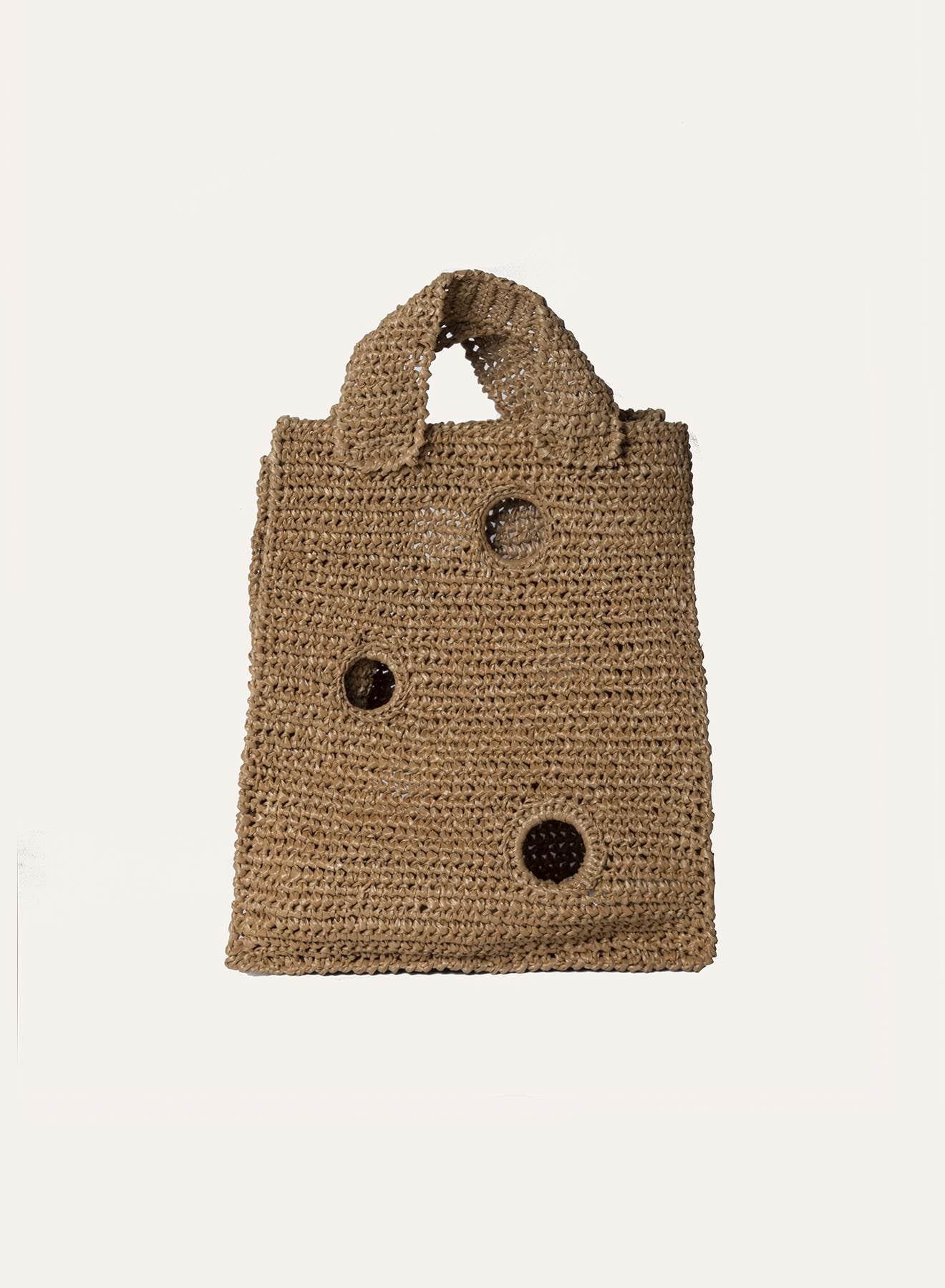 Maria la Rosa Hole WBS24.15 Tasche Tabacco Rafia