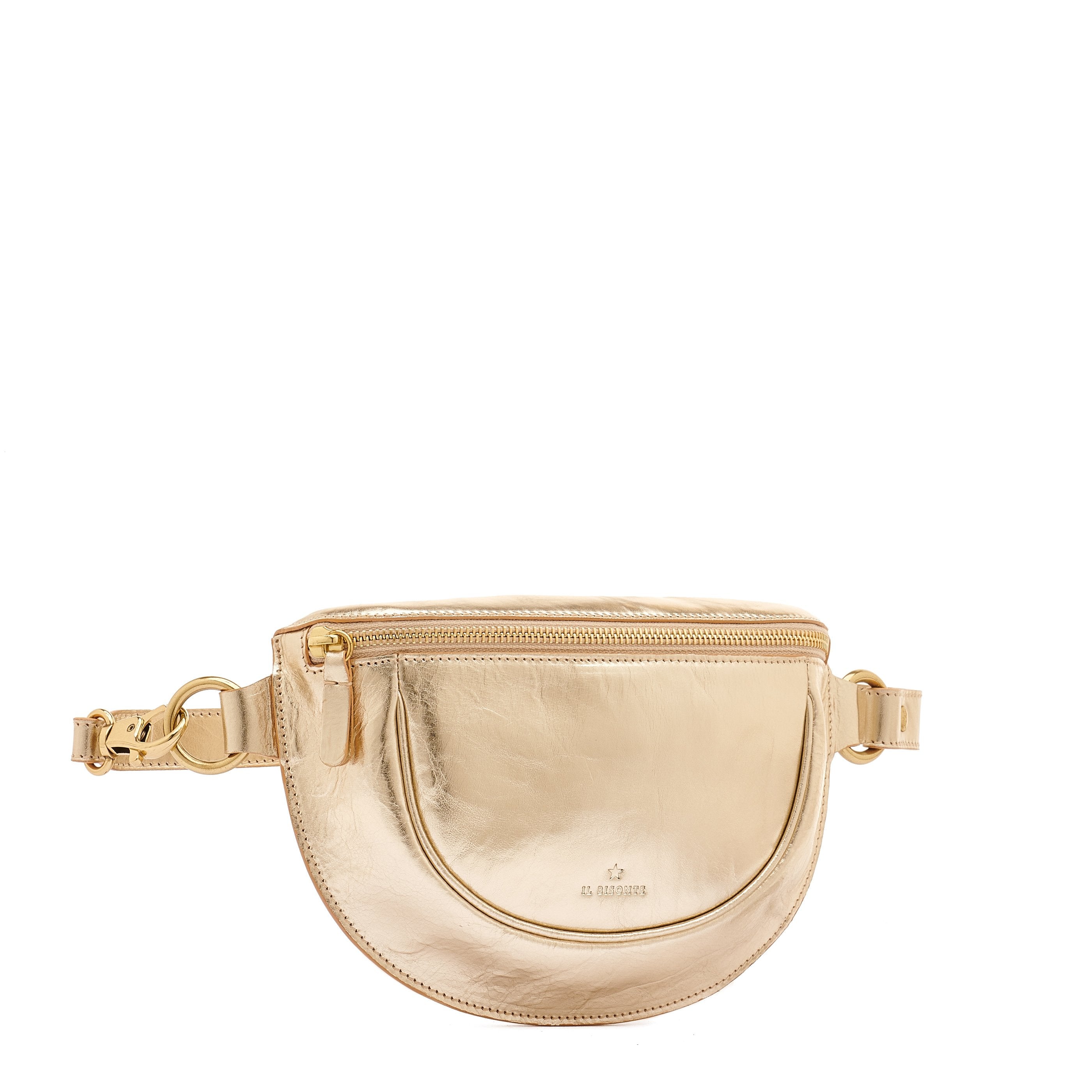 Il Bisonte Oliveta Gürteltasche Leder Platin