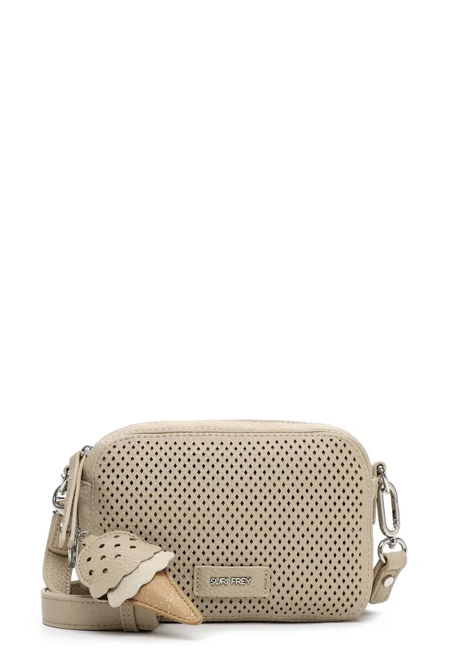 SURI FREY Cilly Crossbody Bag Umhängetasche Beige perforiert