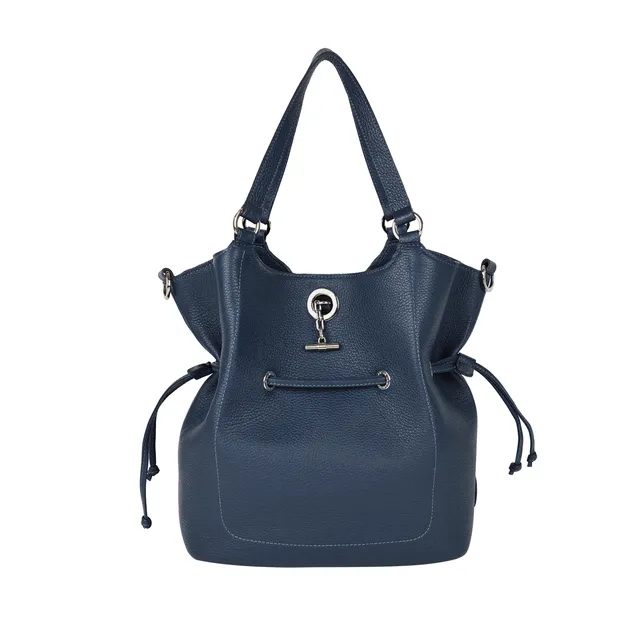 Lamarthe Paris M Handtasche Navy Vollleder