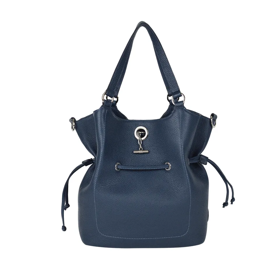 Lamarthe Paris M Handtasche Navy Vollleder