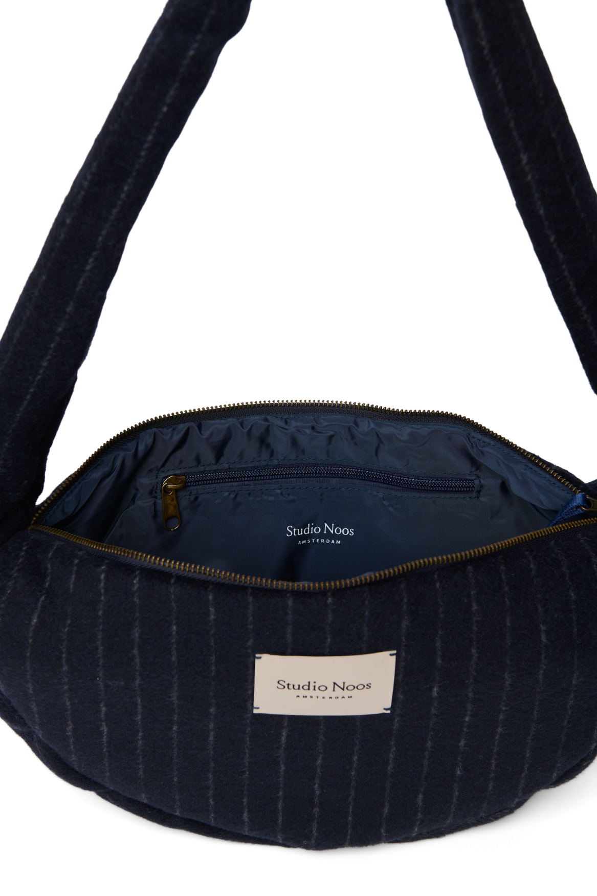 Studio Noos Flannel Chalkstripe Mini Cross Body Bag Dunkelblau