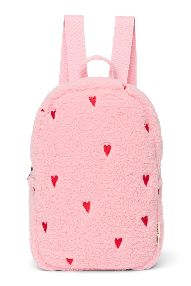 Studio Noos Teddy Mini Rucksack Light Pink Hearts