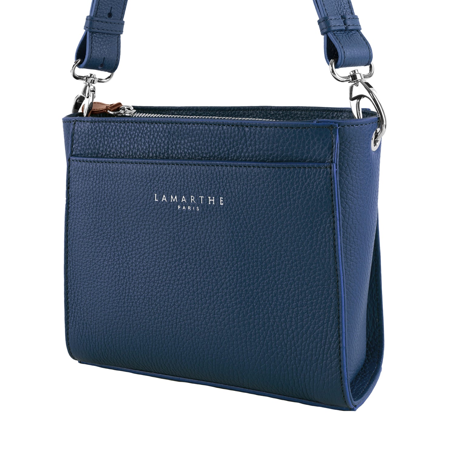Lamarthe Fidèle Umhängetasche Marineblau Vollleder
