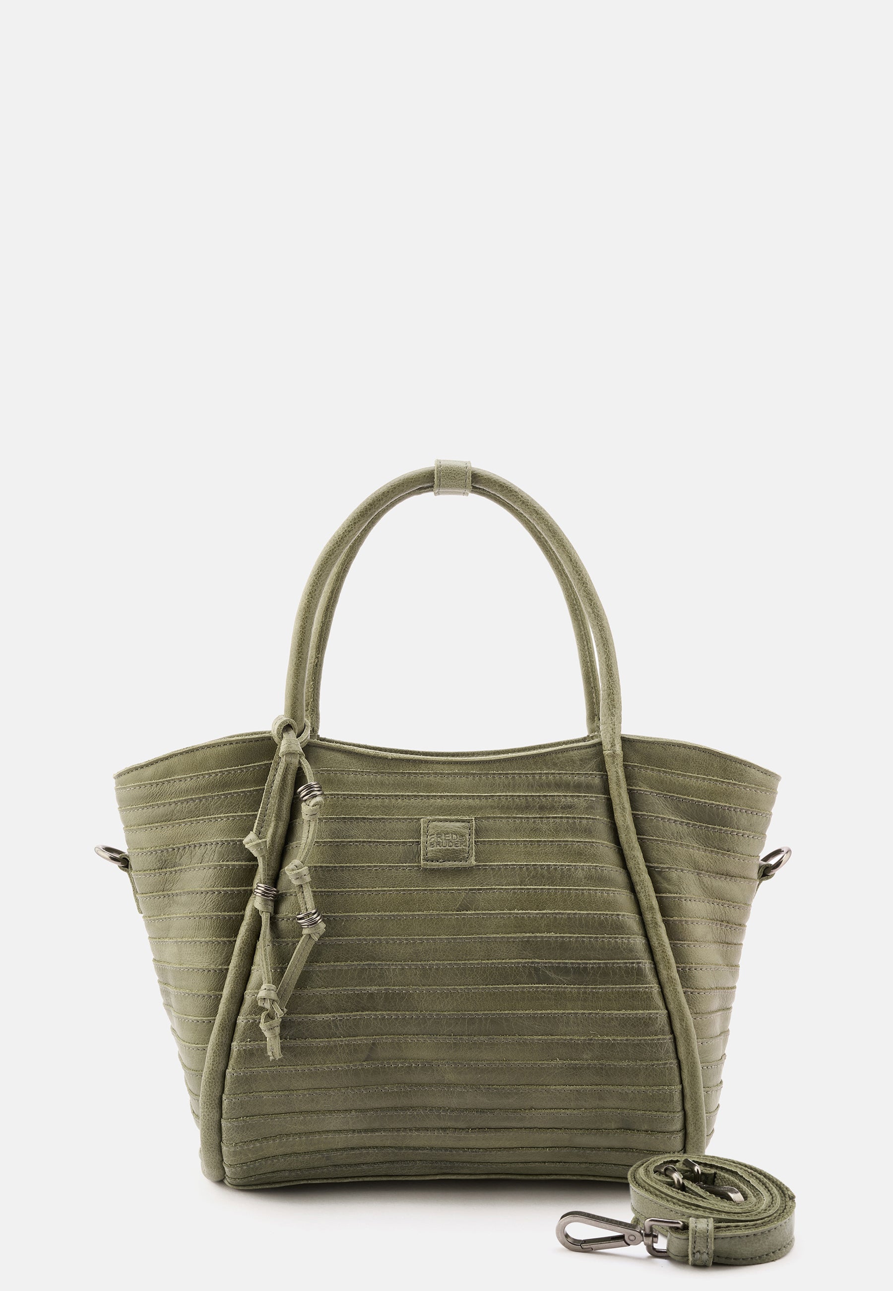 FREDsBRUDER All In Layer Shopper Tasche schwarz Rindsleder