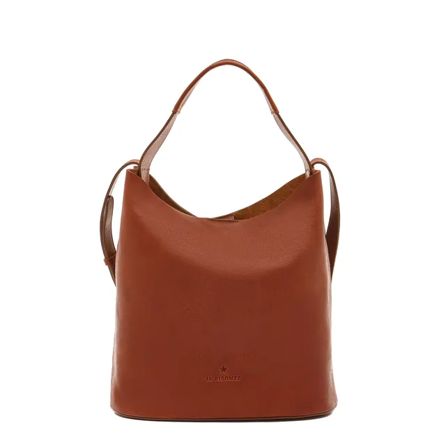 Il Bisonte Le Laudi Beuteltasche Rindsleder seppia