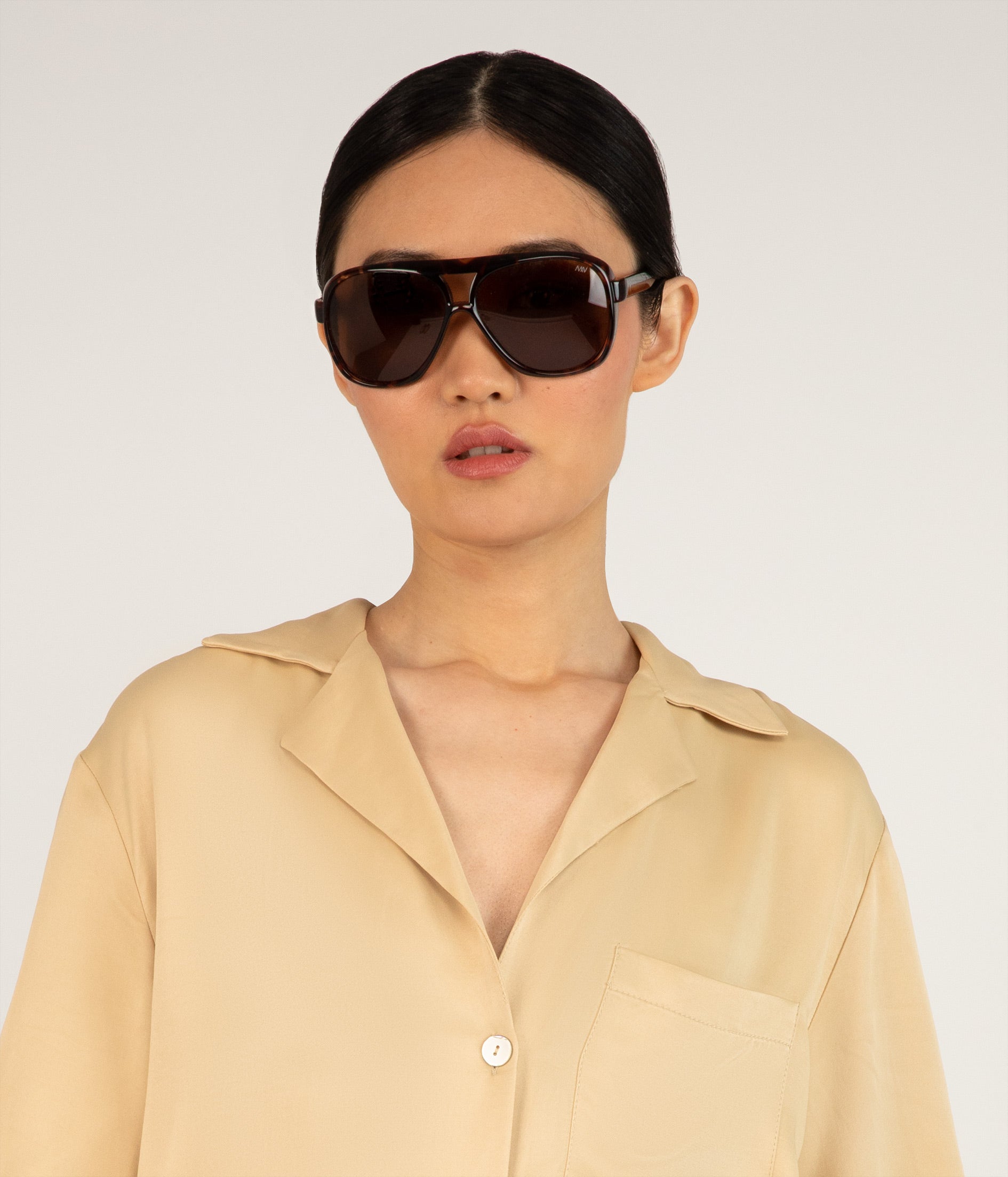 Matt & Nat Aviator Sonnenbrille Braun polarisiert