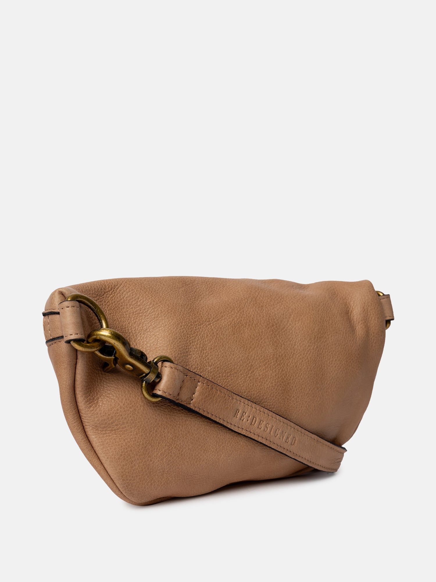 RE:DESIGNED Gisela Bauchtasche Taupe Vollleder verstellbar