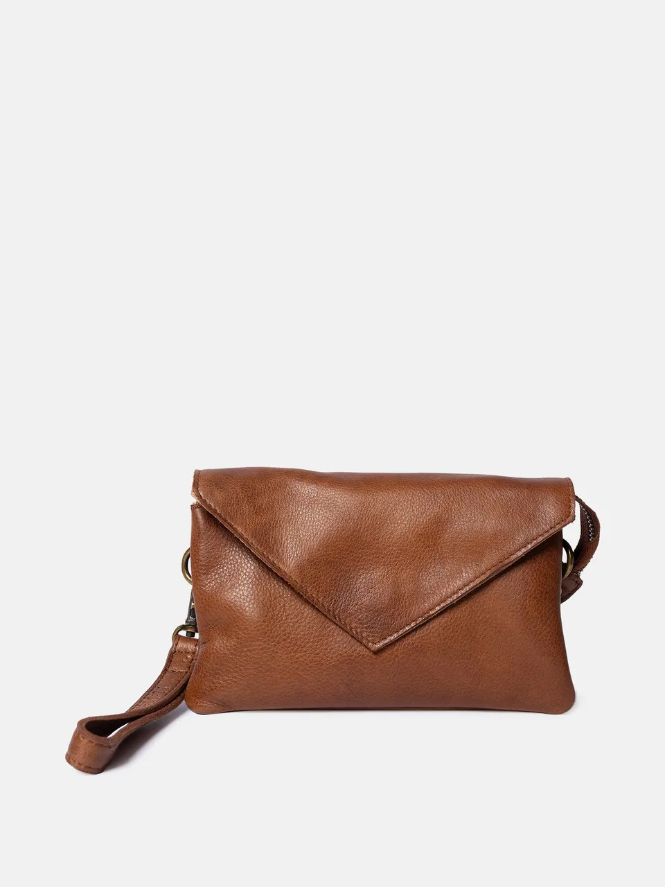 RE:DESIGNED Claire Urban Clutch Walnut Vollleder