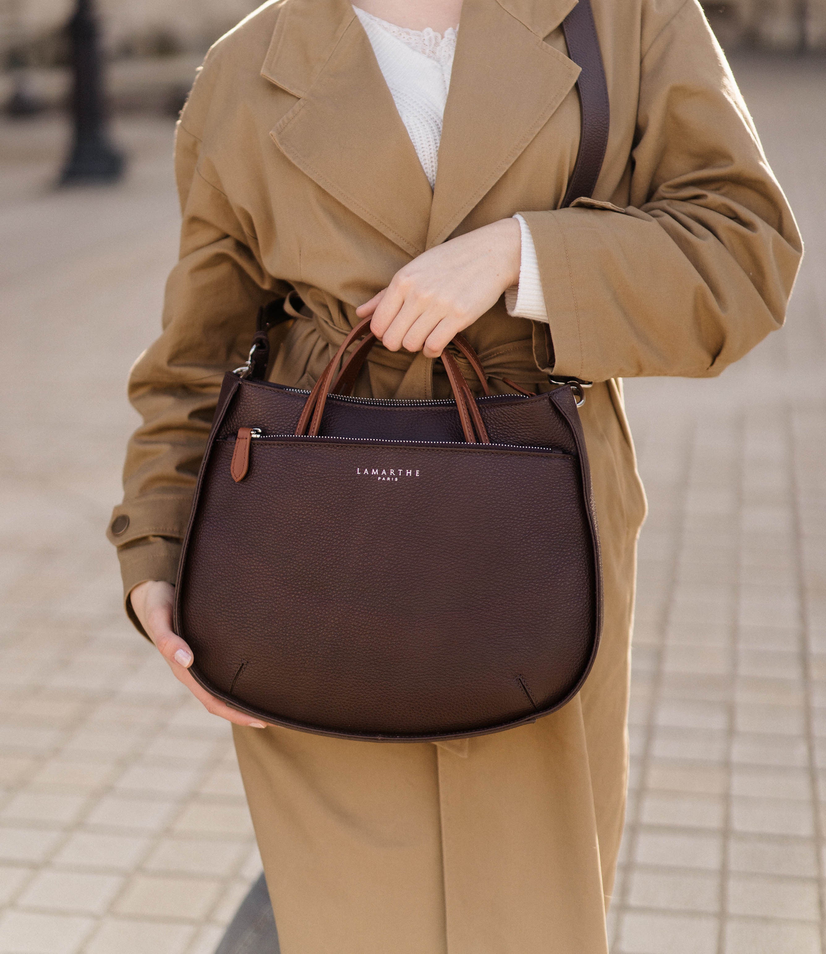 Lamarthe Fidèle Handtasche M Vollleder braun