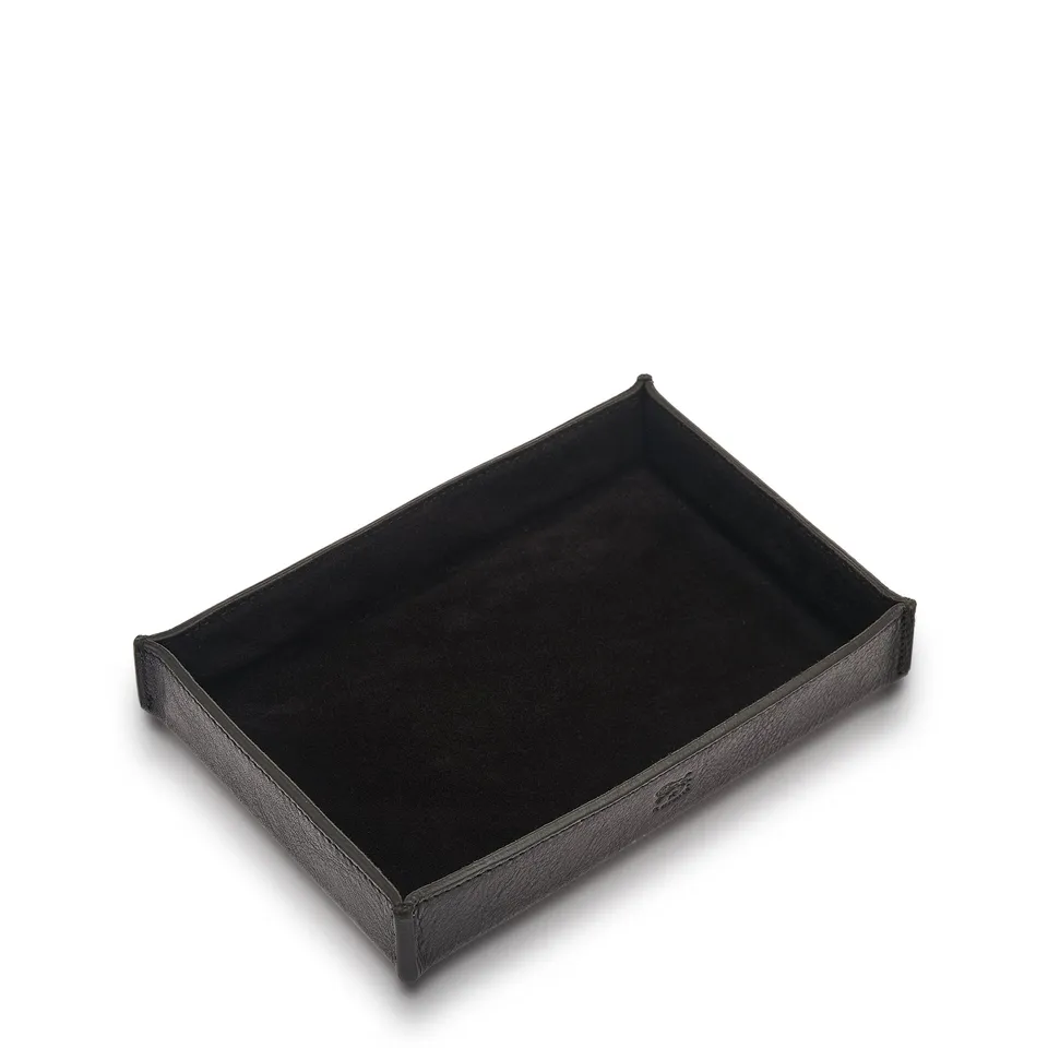 Il Bisonte Home Ablageschale Schwarz Vollleder