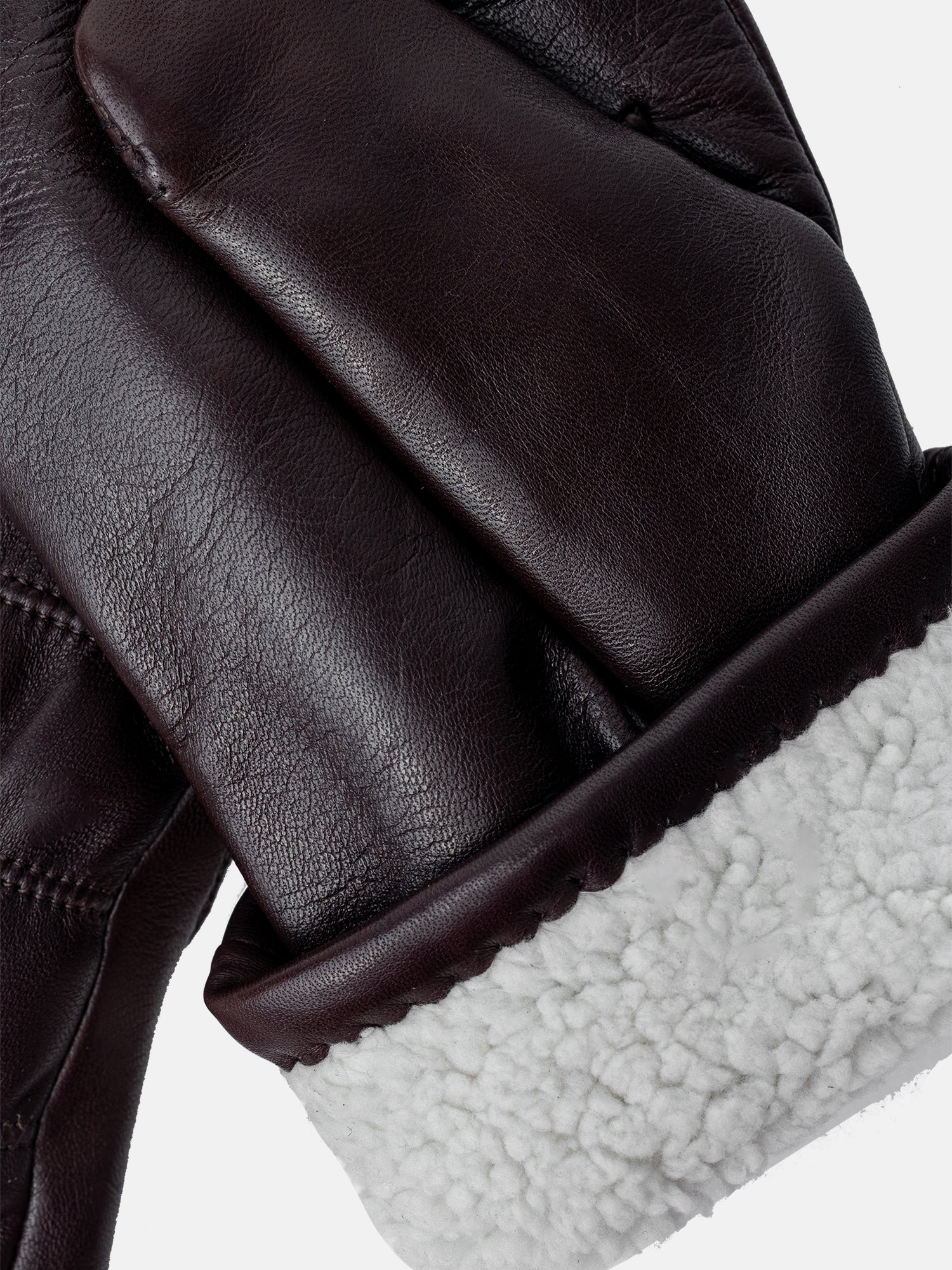 RE:DESIGNED Kara Fäustlinge Warm Brown Leder