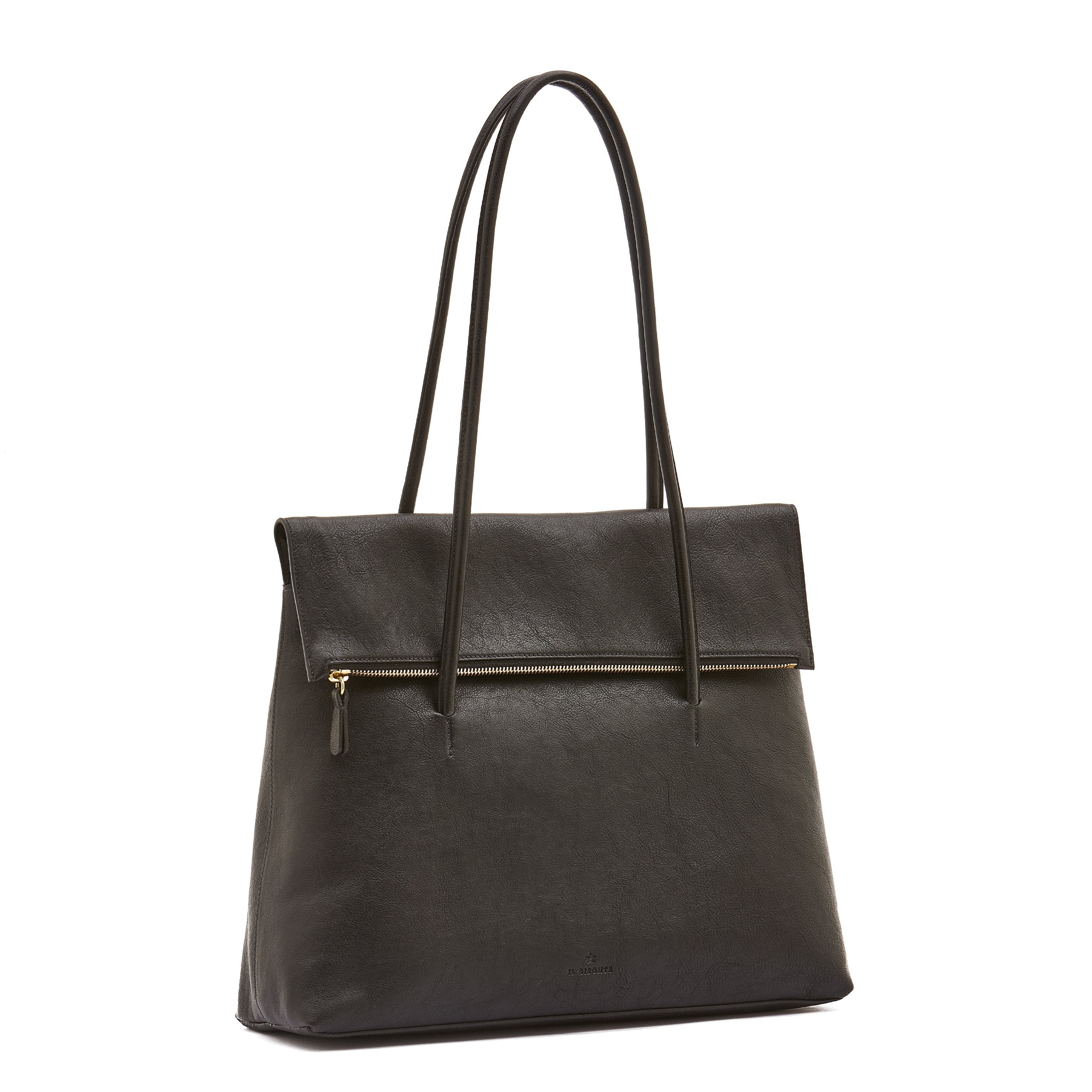 Il Bisonte Anna Shopper schwarz Rindsleder