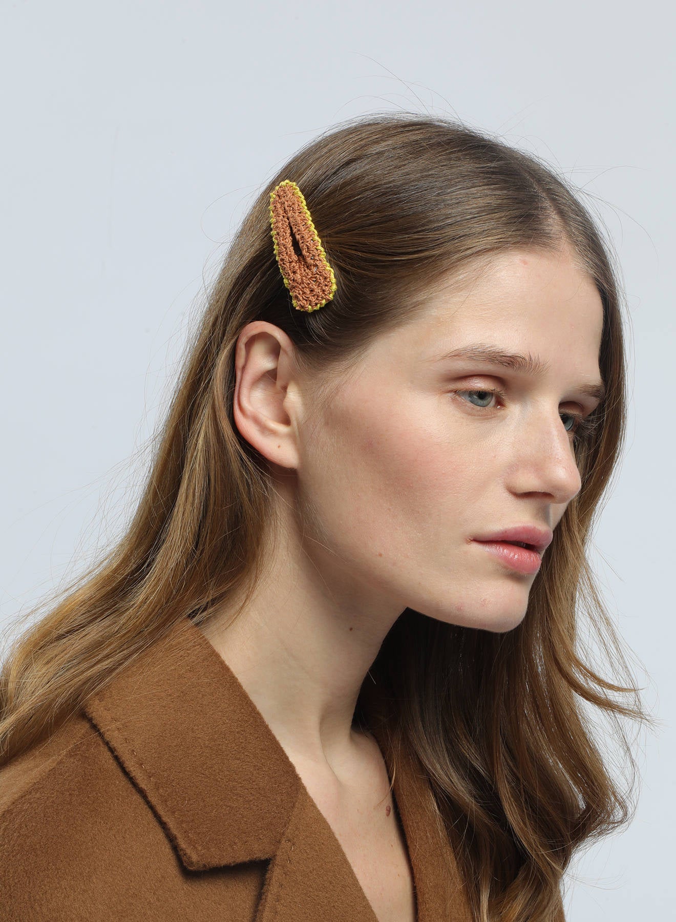 Maria la Rosa Helen Clip Haarspange Rust Häkel-Baumwolle