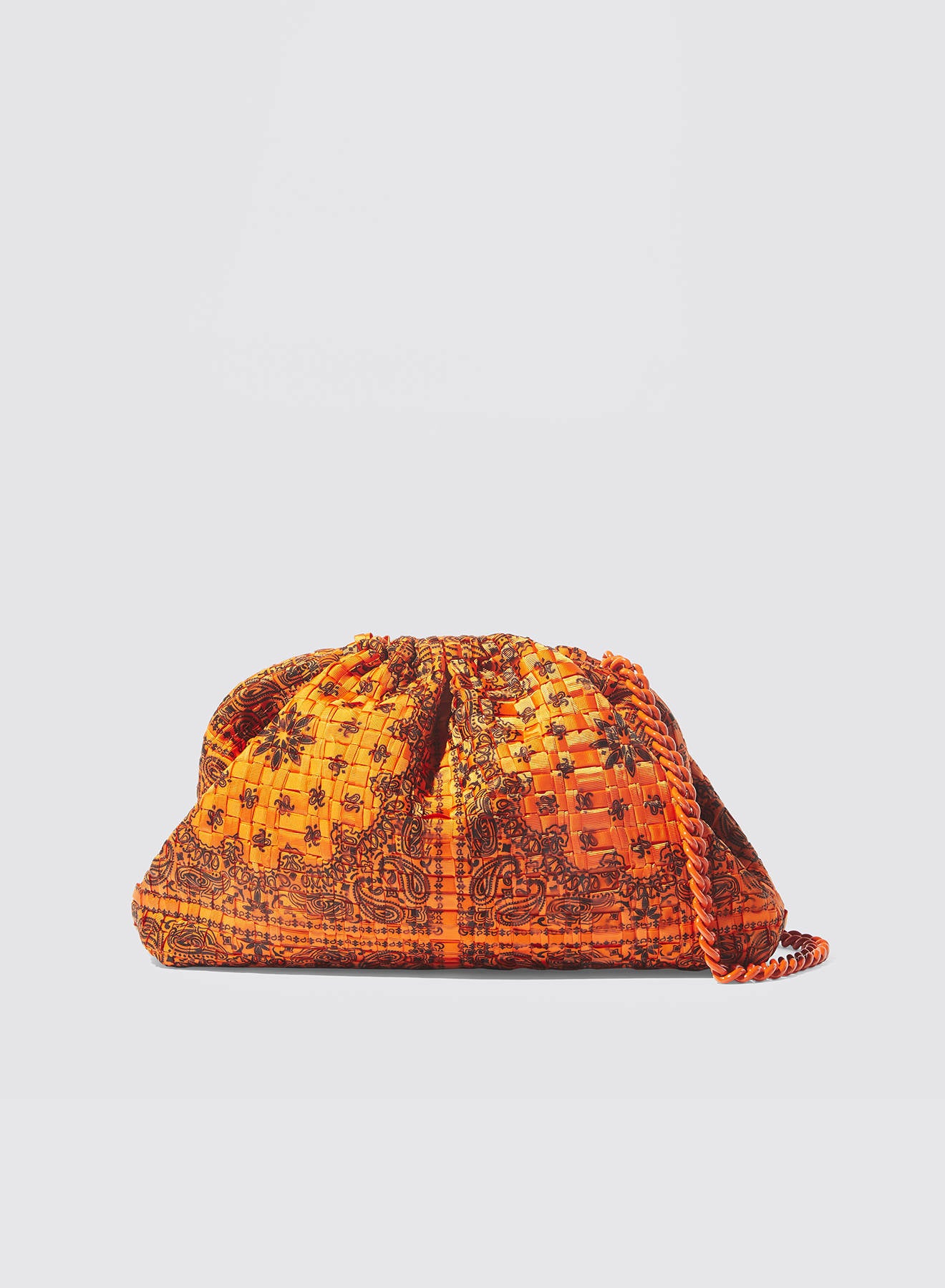 Maria la Rosa Game Bandana Clutch Orange Kette