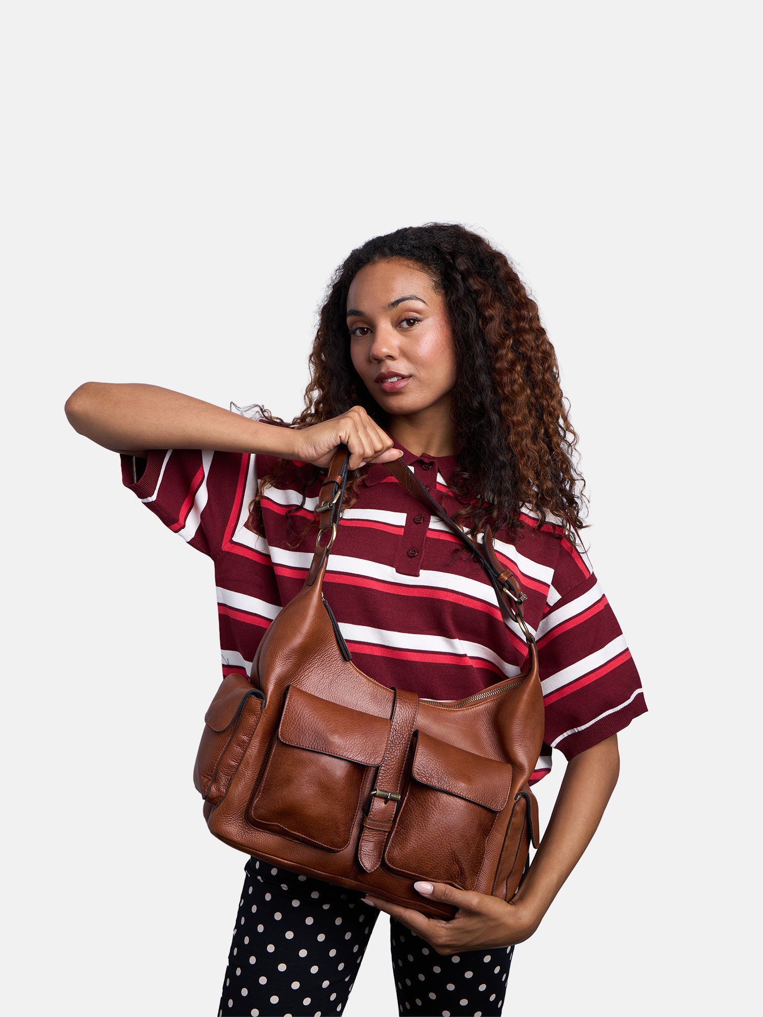 RE:DESIGNED Solvej Large Schultertasche Walnut