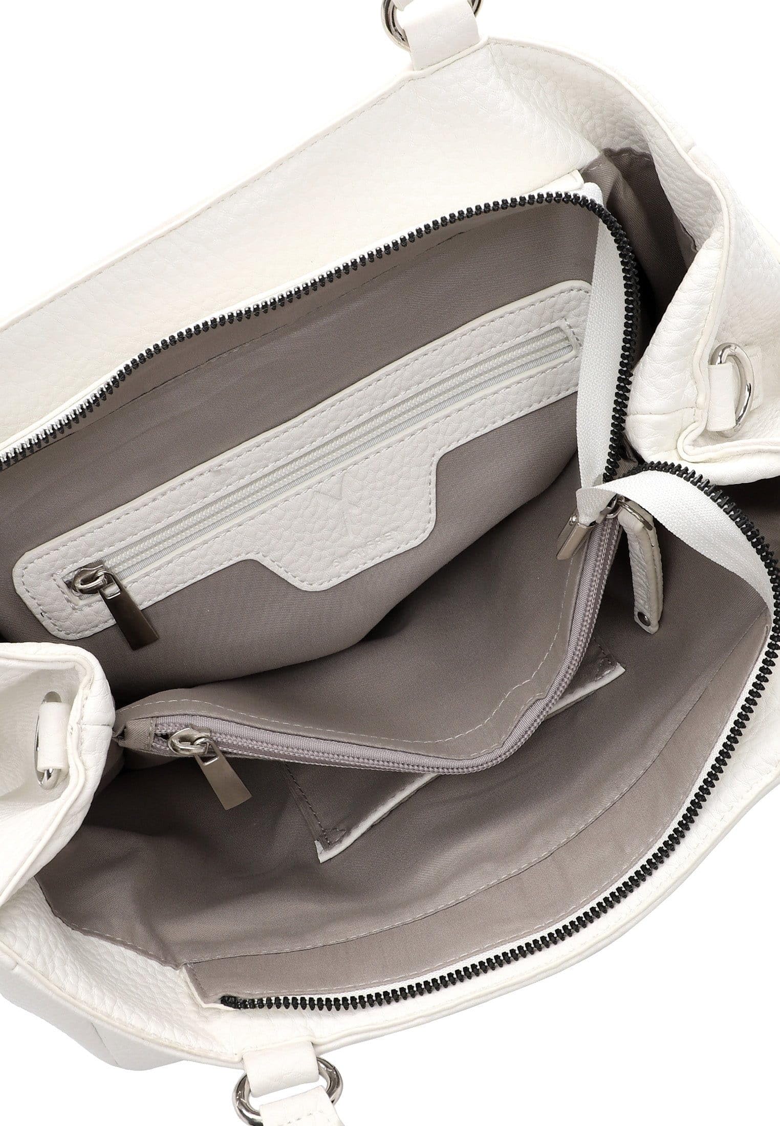 SURI FREY Leony Cityshopper Handtasche Weiß genarbt