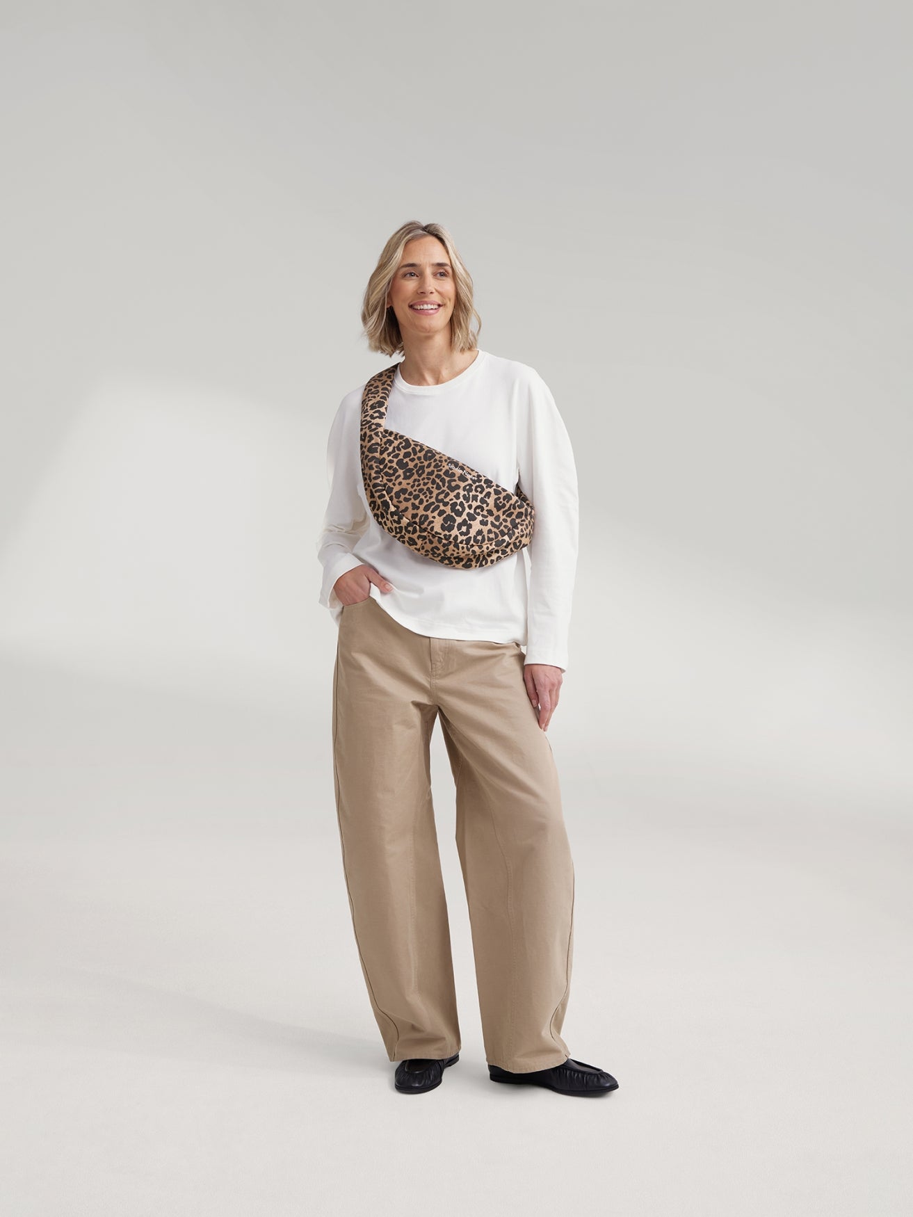 Studio Noos Cotton Mini Cross Body Umhängetasche Brown Leopard