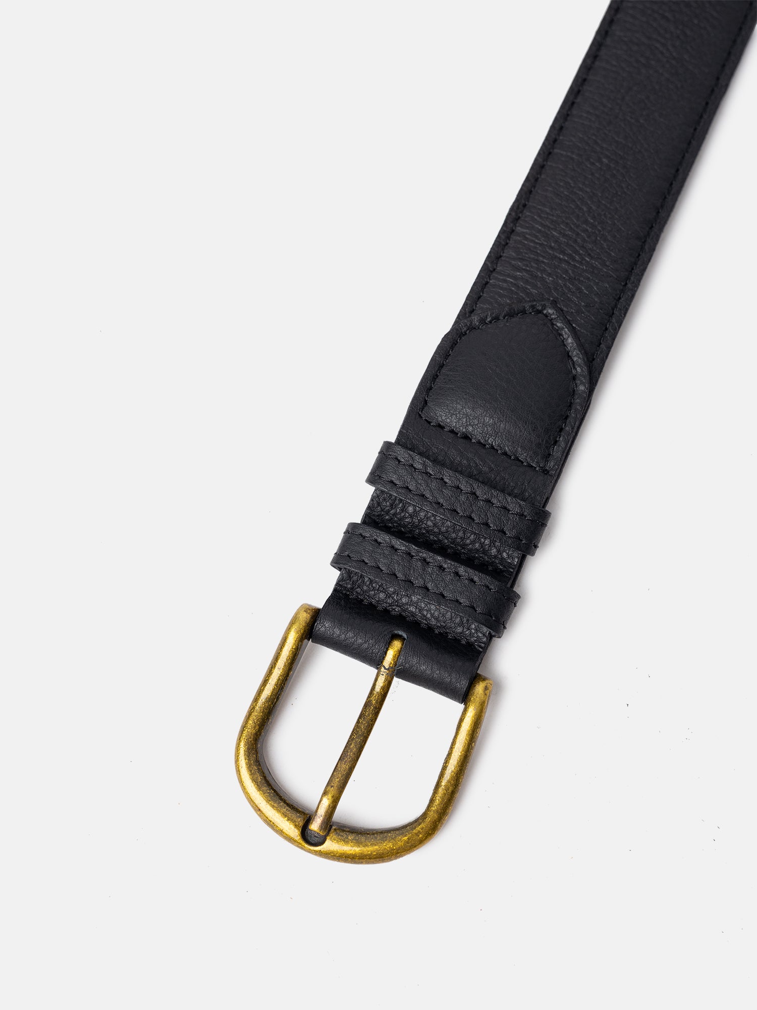 RE:DESIGNED Hyas Wide Gürtel Schwarz Vollleder