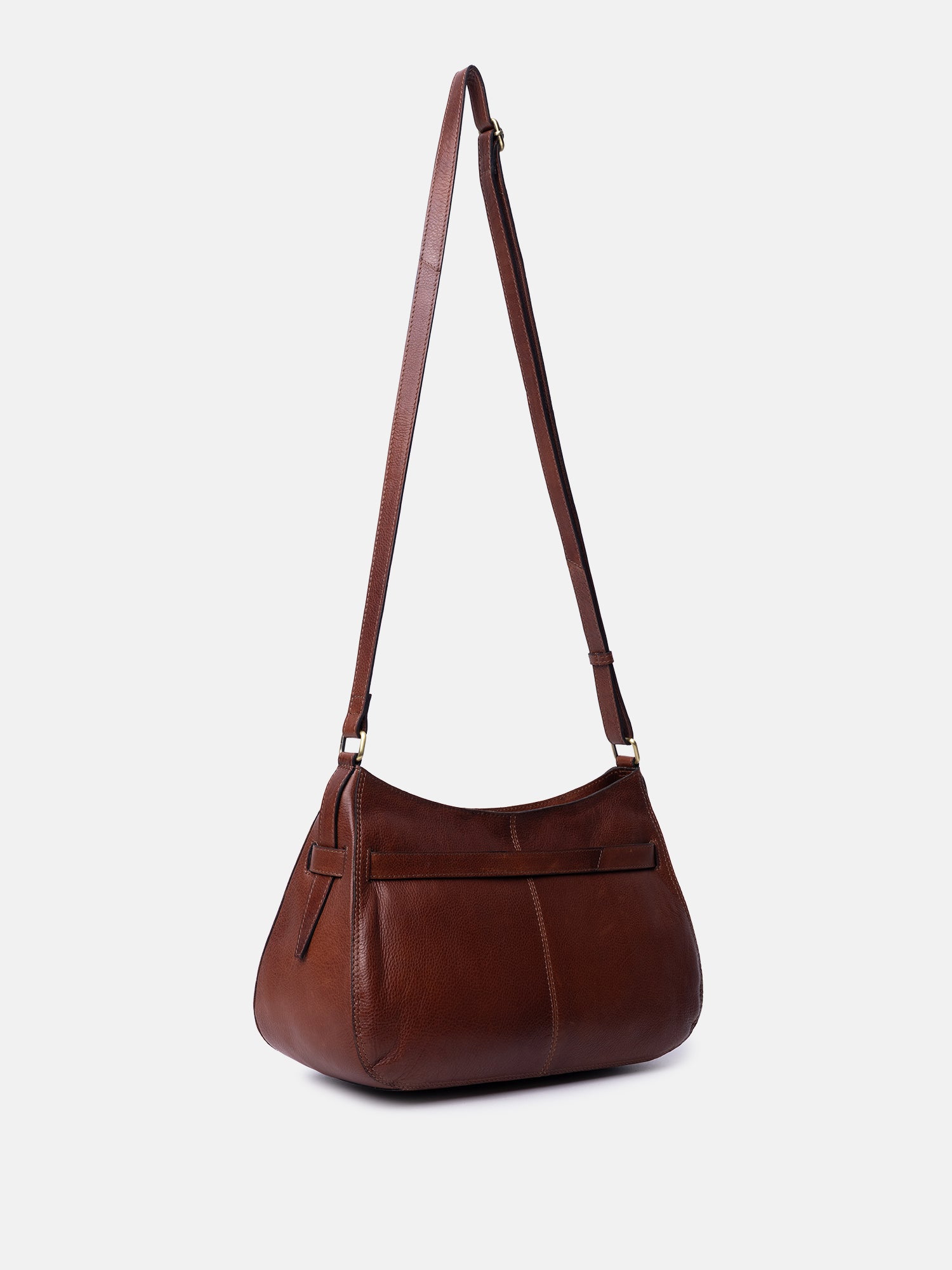 RE:DESIGNED Sif Big Umhängetasche Cognac Vollleder