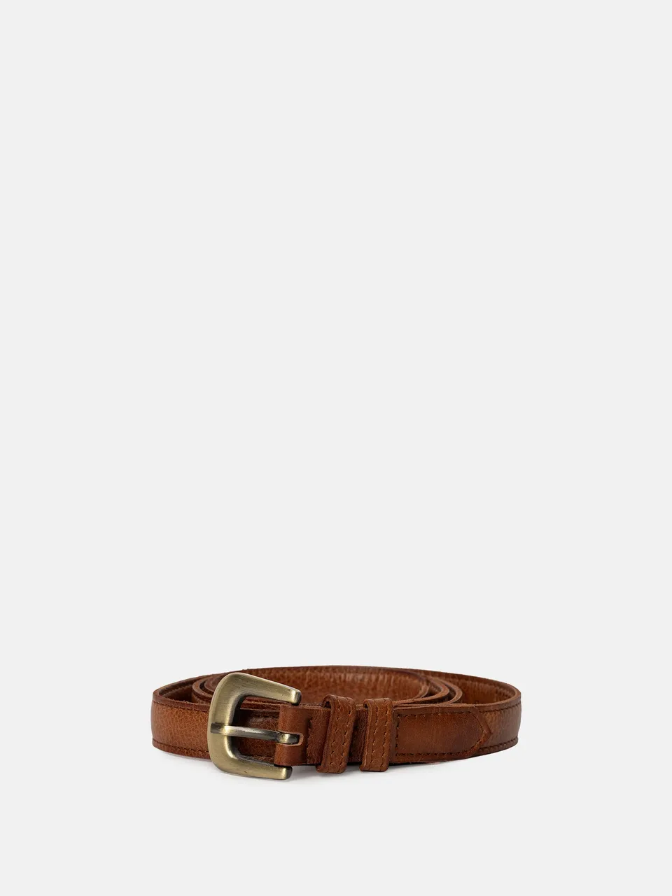 RE:DESIGNED Maya Ledergürtel Walnut Vollleder