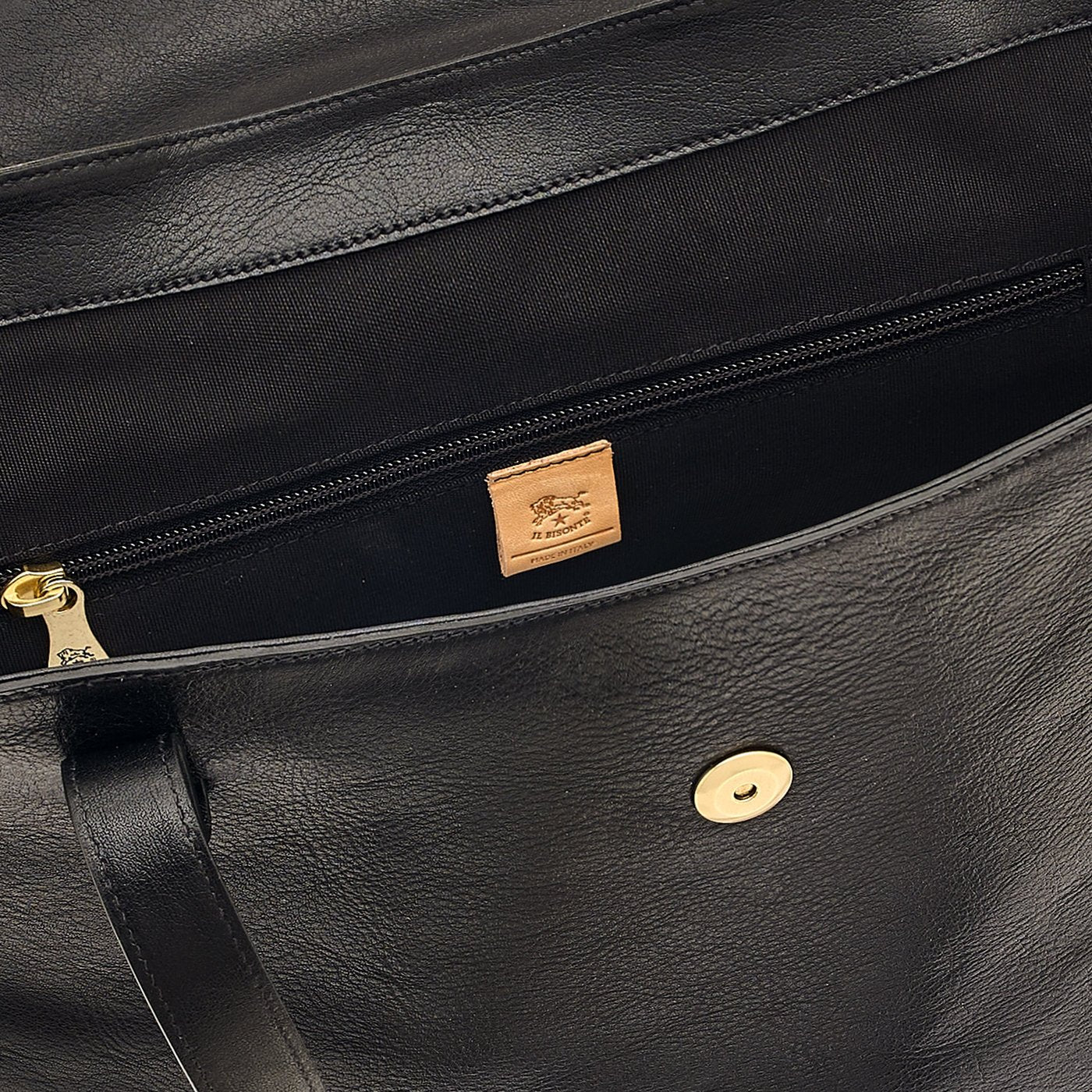Il Bisonte Linea 1978 Shopper Schwarz Vollleder