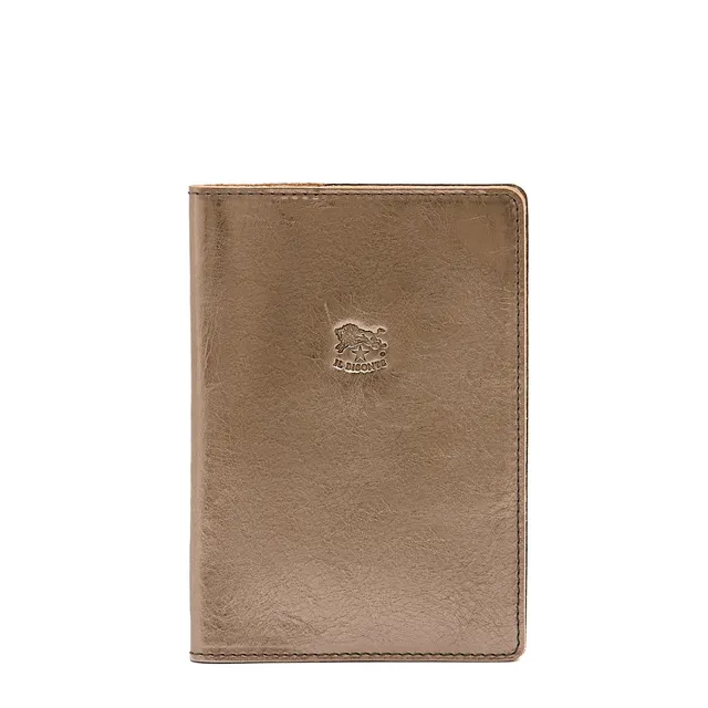 Il Bisonte Reisepasshülle Passetui Bronze Metallic Leder