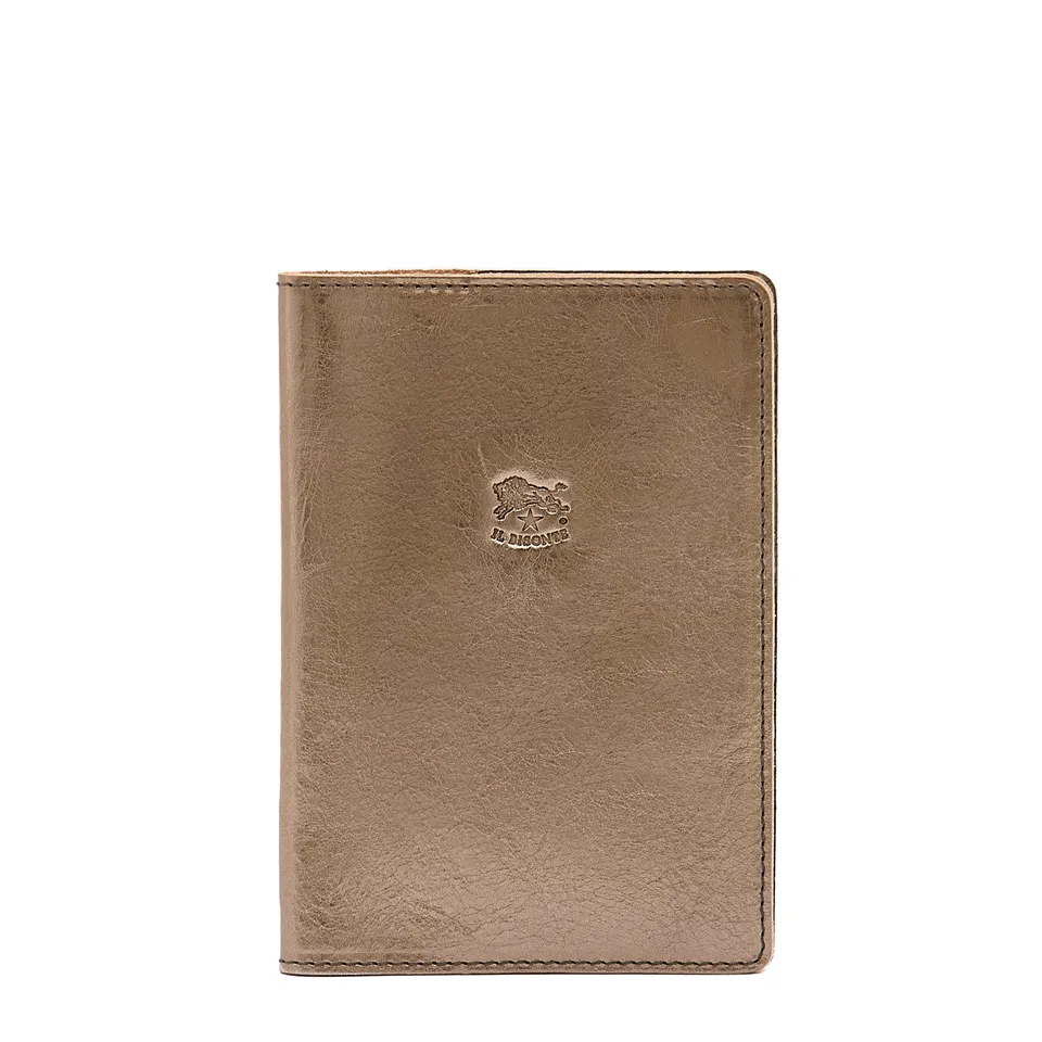 Il Bisonte Reisepasshülle Passetui Bronze Metallic Leder
