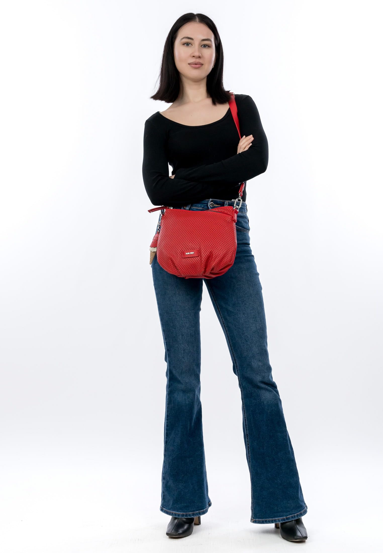 SURI FREY Cilly Crossover Bag Umhängetasche rot 2-Fach