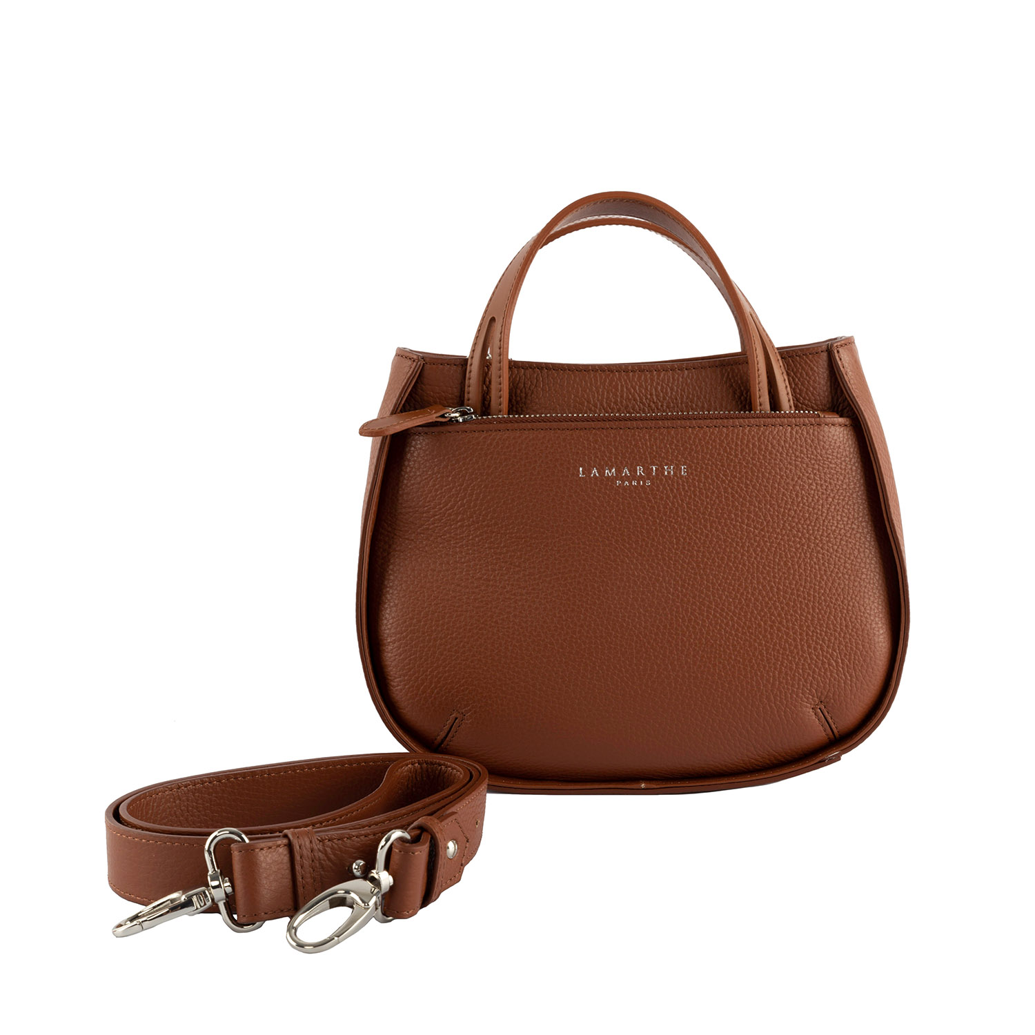 Lamarthe Fidèle Umhängetasche S Cognac Vollleder