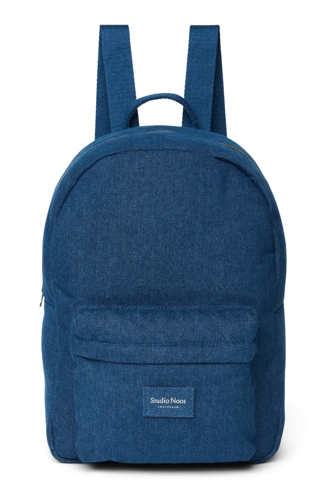 Studio Noos Denim Midi Kinderrucksack Dunkelblau verstellbar