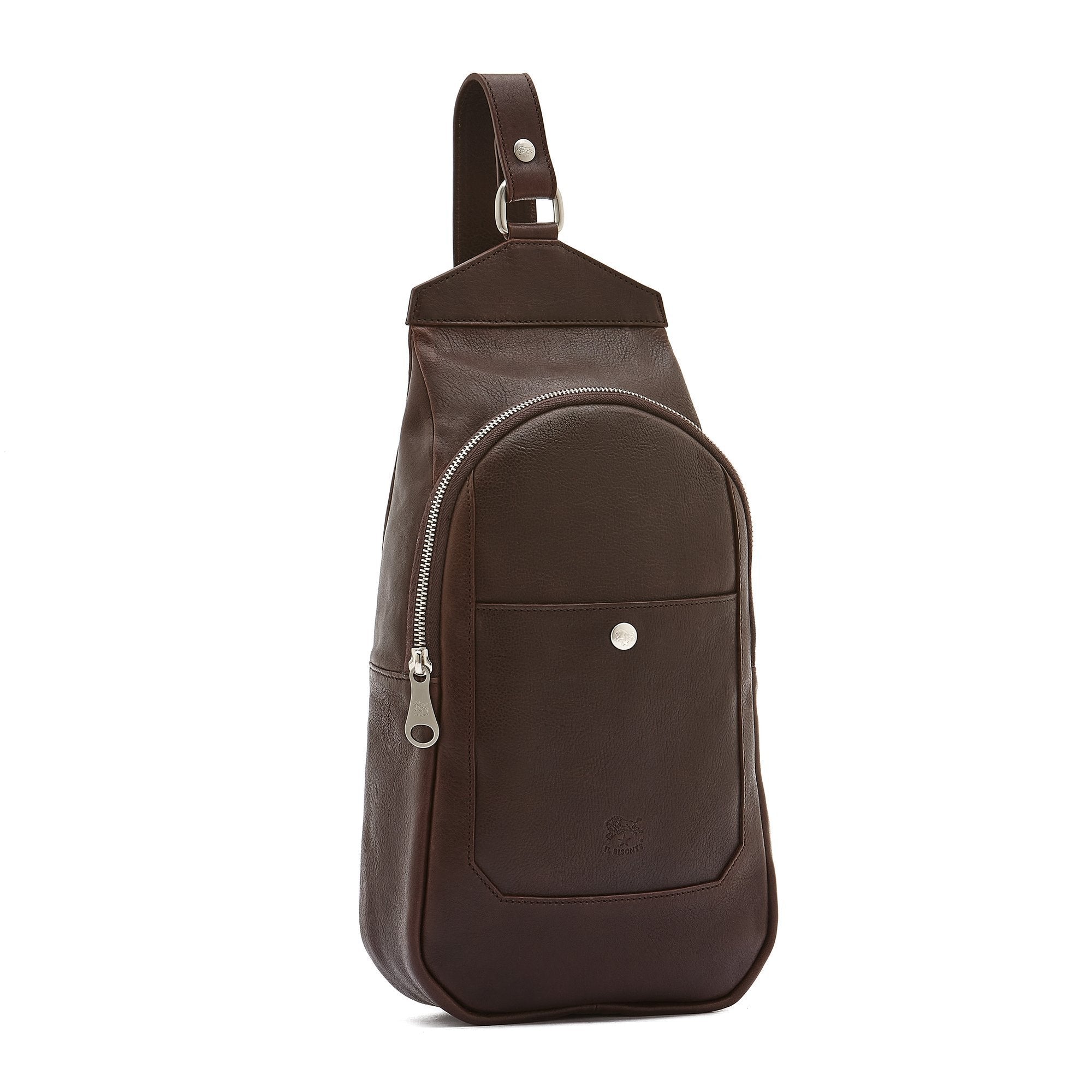 Il Bisonte Cosimo Sling-Rucksack Herren Leder kaffee