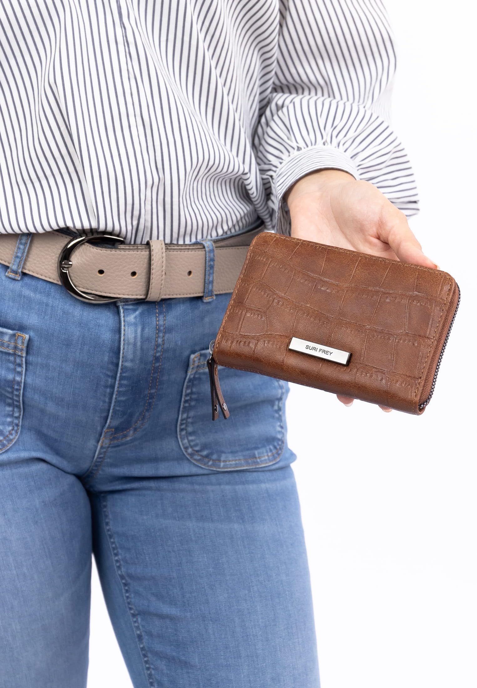 SURI FREY SFY Hadley Zip Around Wallet Geldbörse Cognac