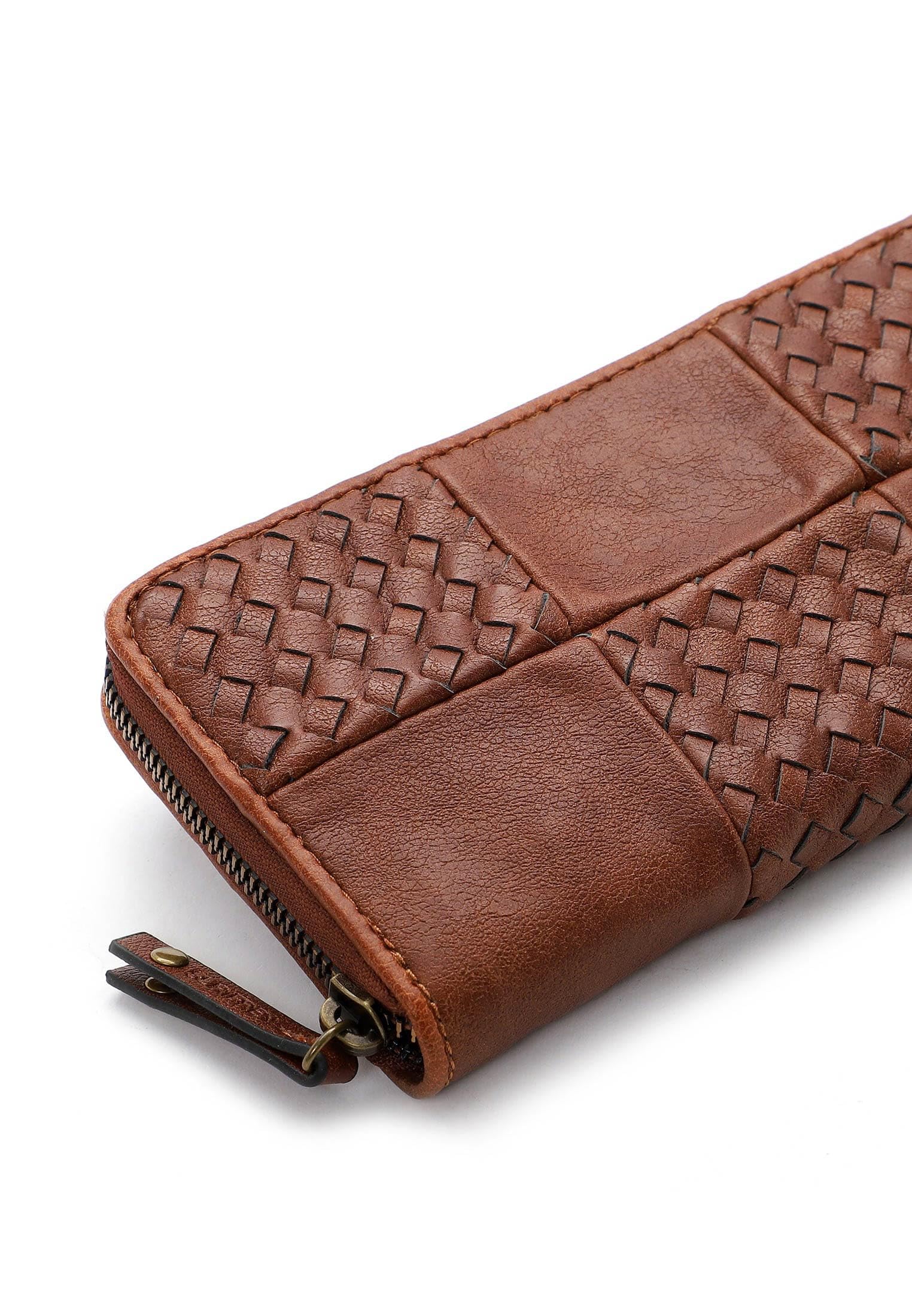 SURI FREY Bly Zip Around Geldbörse Cognac Patchwork