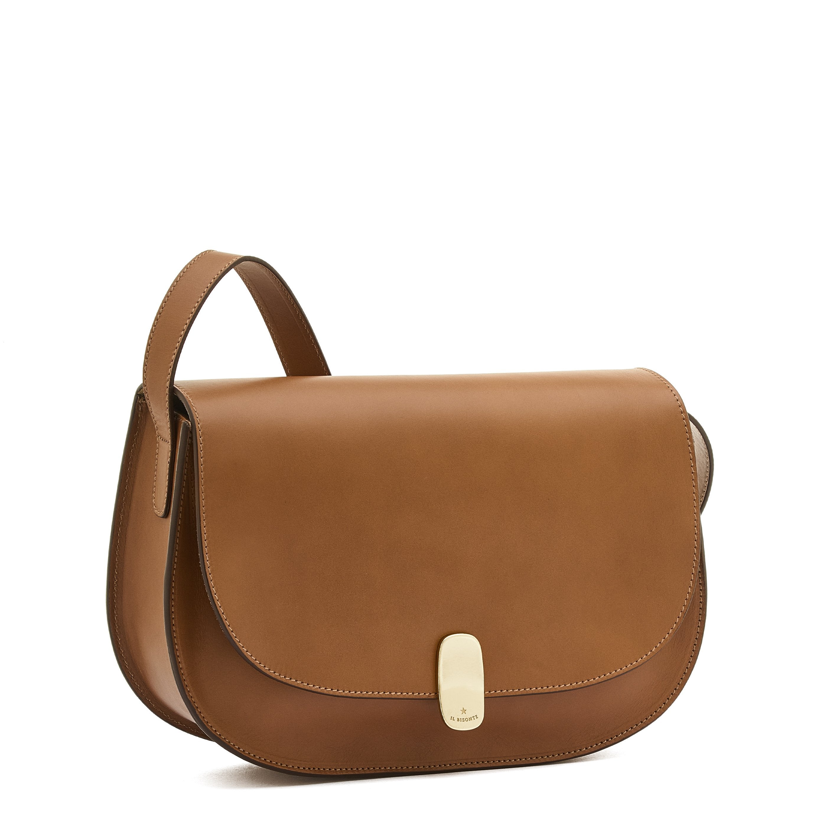 Il Bisonte Atelier Schultertasche Schoko Leder